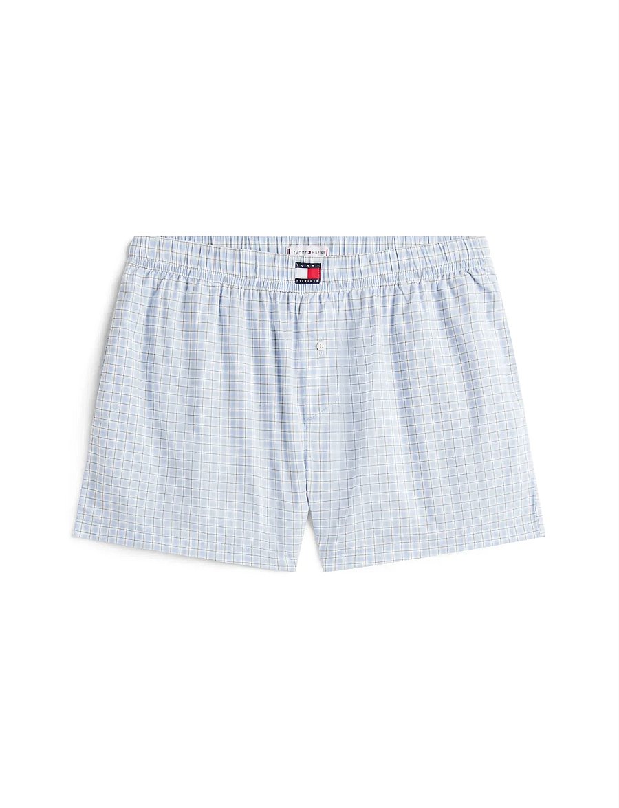 Tommy Hilfiger - PLAID PRT POPLIN SHORTS - strømpebukser - mini plaid cloudy blue - 4