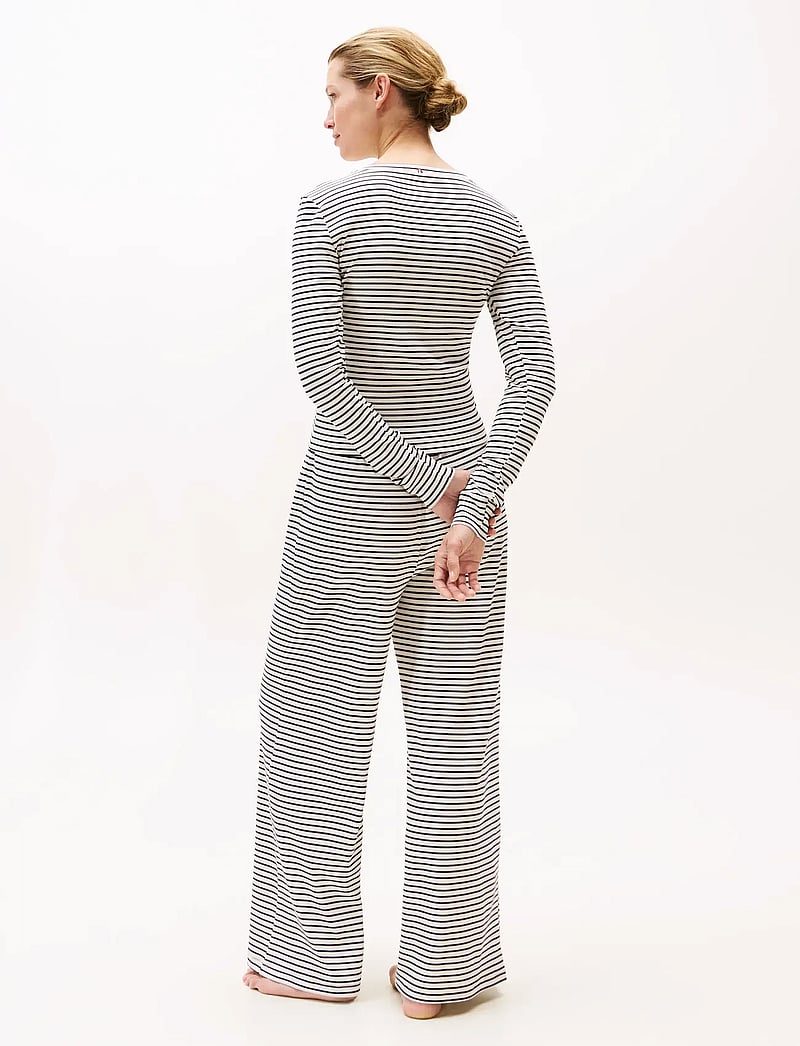 Tommy Hilfiger - PRINT LS RIB T-SHIRT - langærmede toppe - mini bretton stp des sky - 3