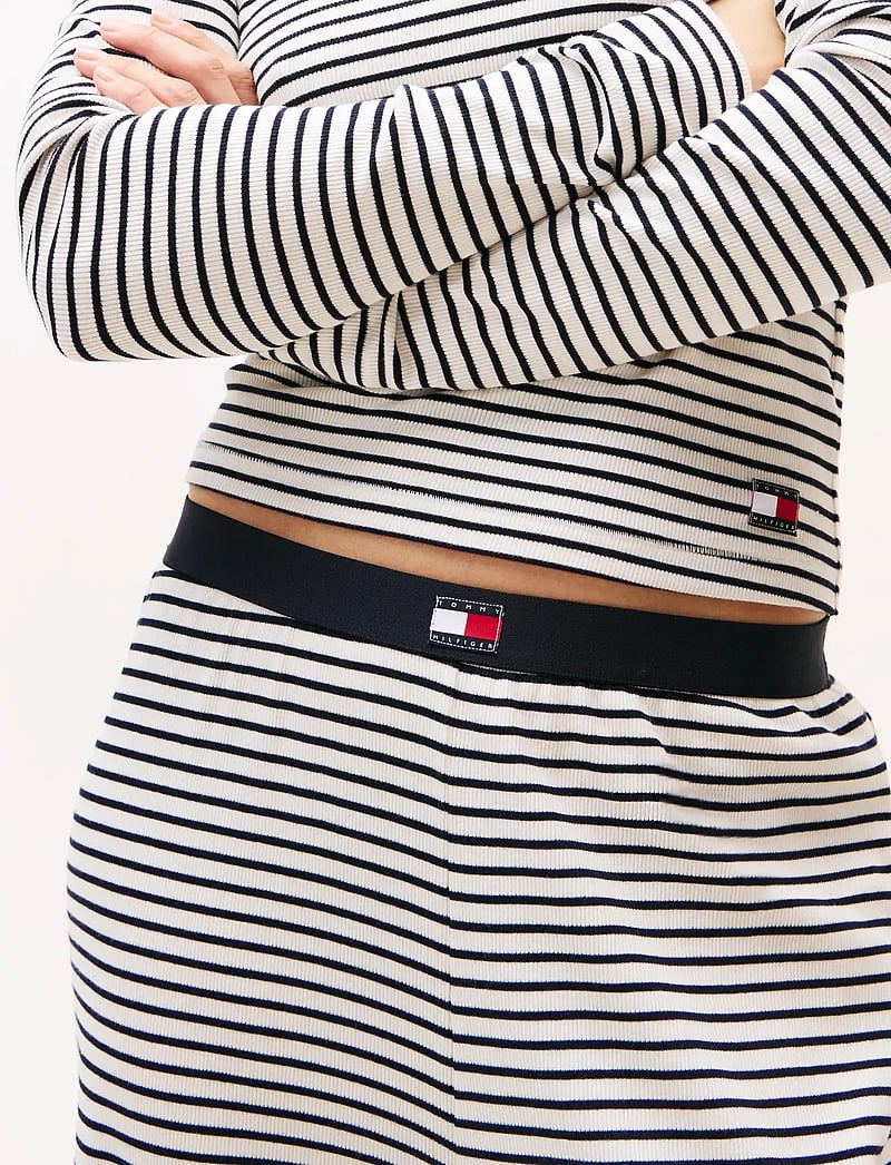 Tommy Hilfiger - PRINT LS RIB T-SHIRT - langærmede toppe - mini bretton stp des sky - 4