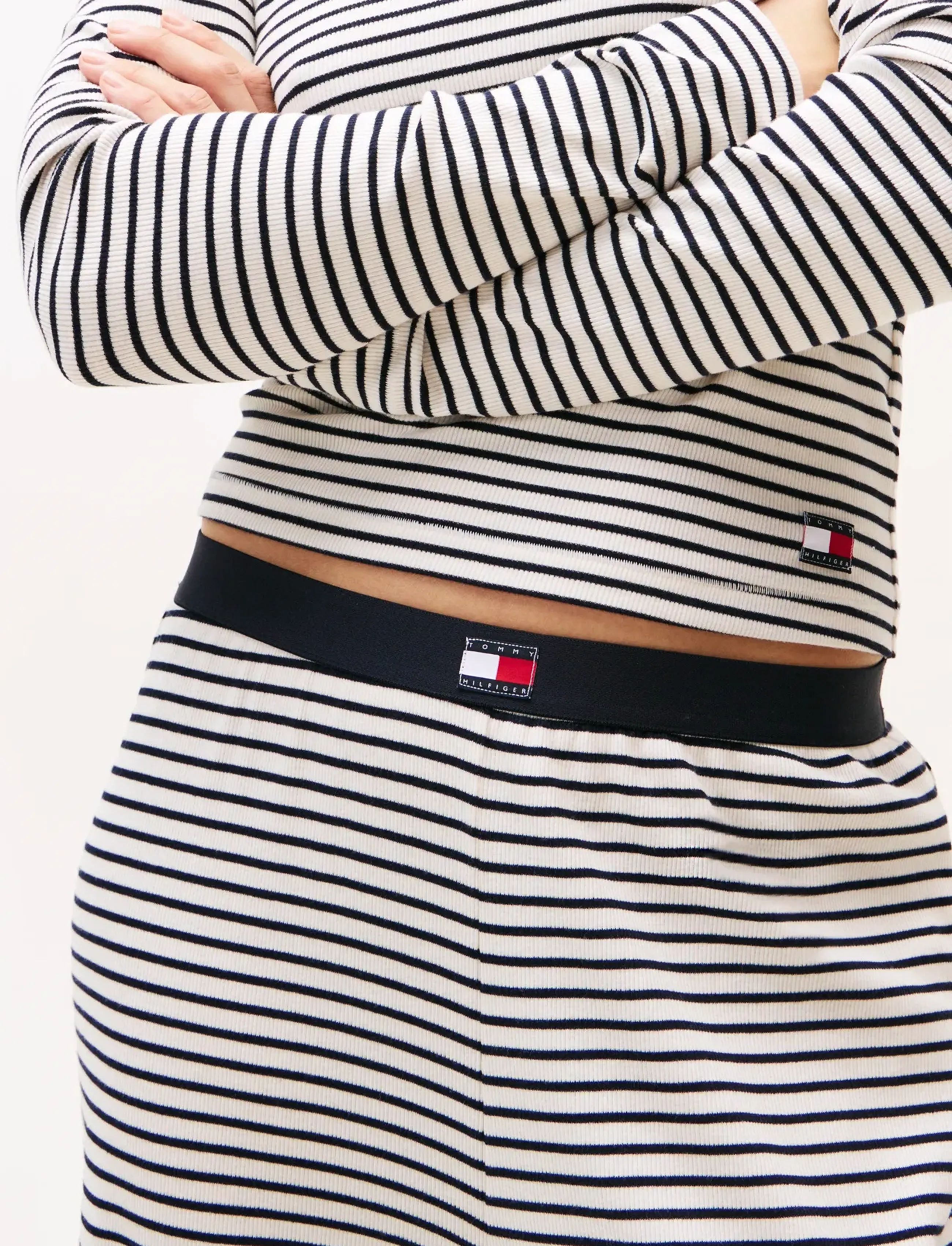 Tommy Hilfiger - PRINT LS RIB T-SHIRT - topy z długimi rękawami - mini bretton stp des sky - 4