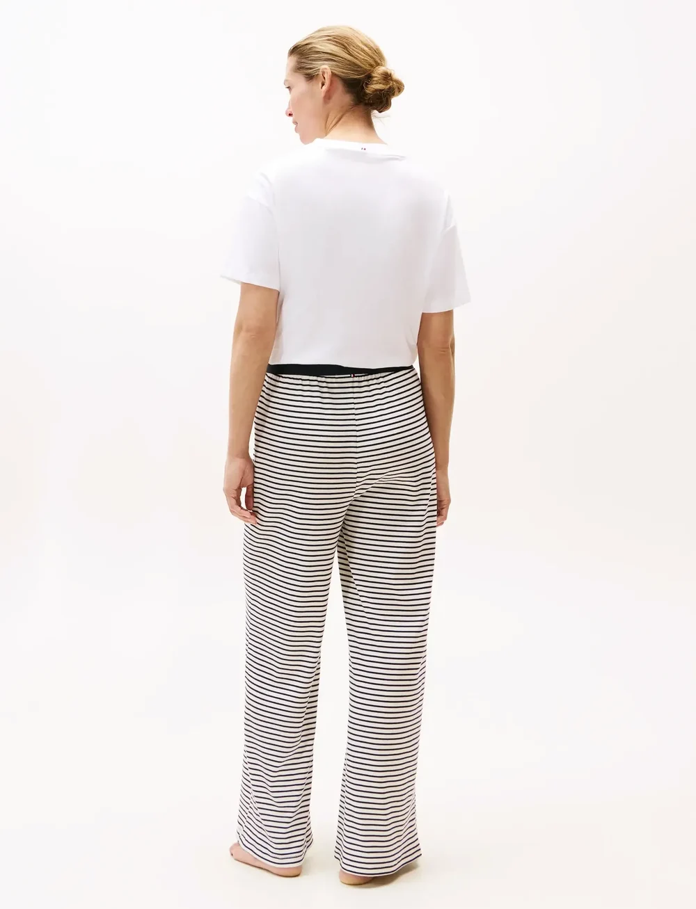 Tommy Hilfiger - PRINT RIB PANTS - natbukser - mini bretton stp des sky - 2