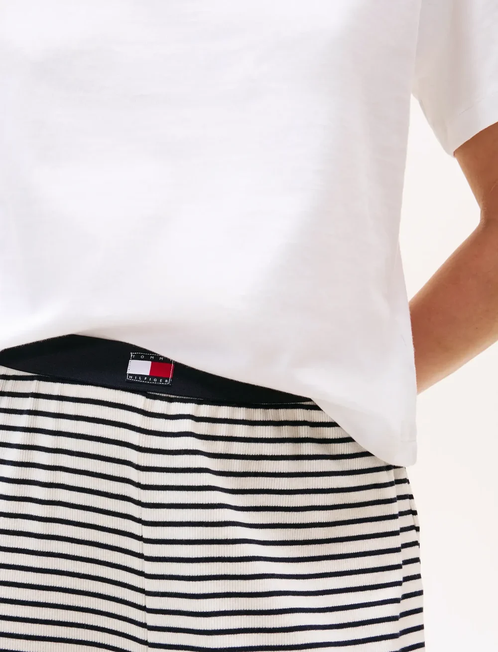 Tommy Hilfiger - PRINT RIB PANTS - natbukser - mini bretton stp des sky - 3