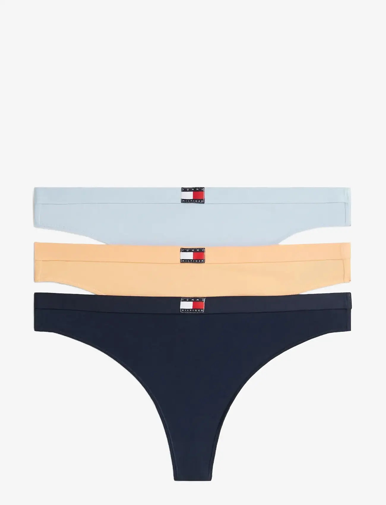 Tommy Hilfiger - 3 PACK THONG - stringtrusser - breezy blue cab orange d n navy - 1