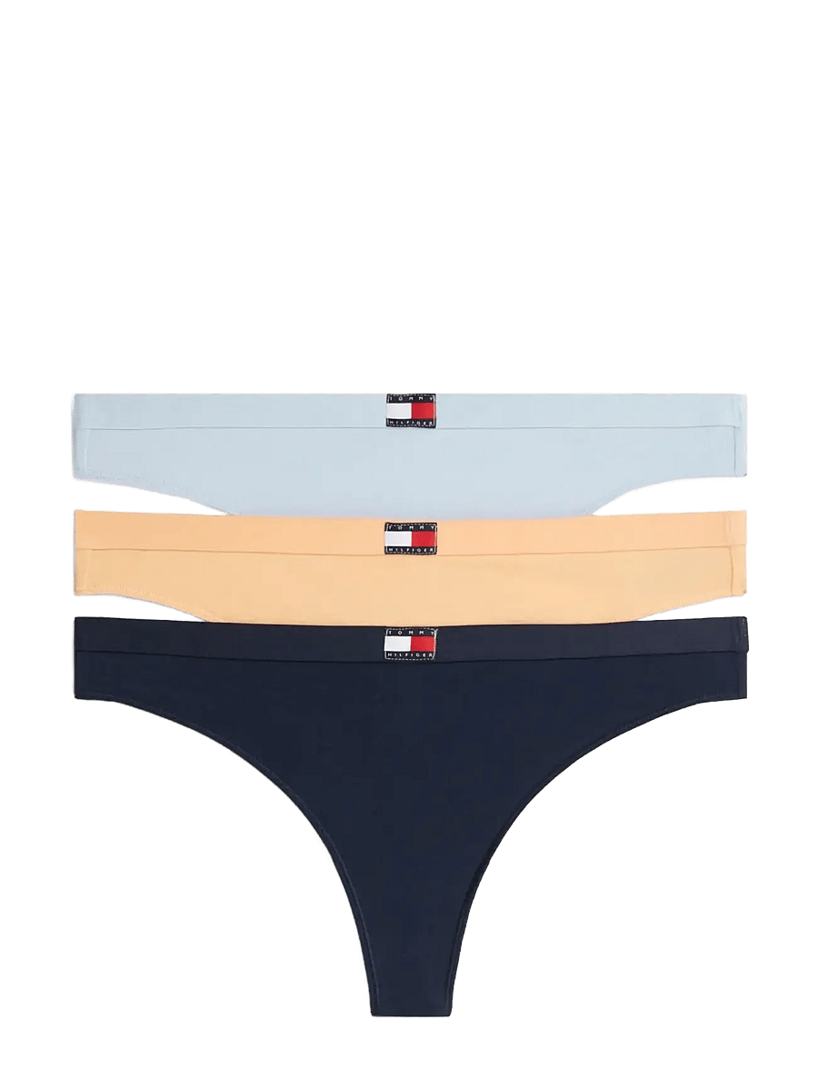 Tommy Hilfiger - 3 PACK THONG - stringtrosor - breezy blue cab orange d n navy - 1