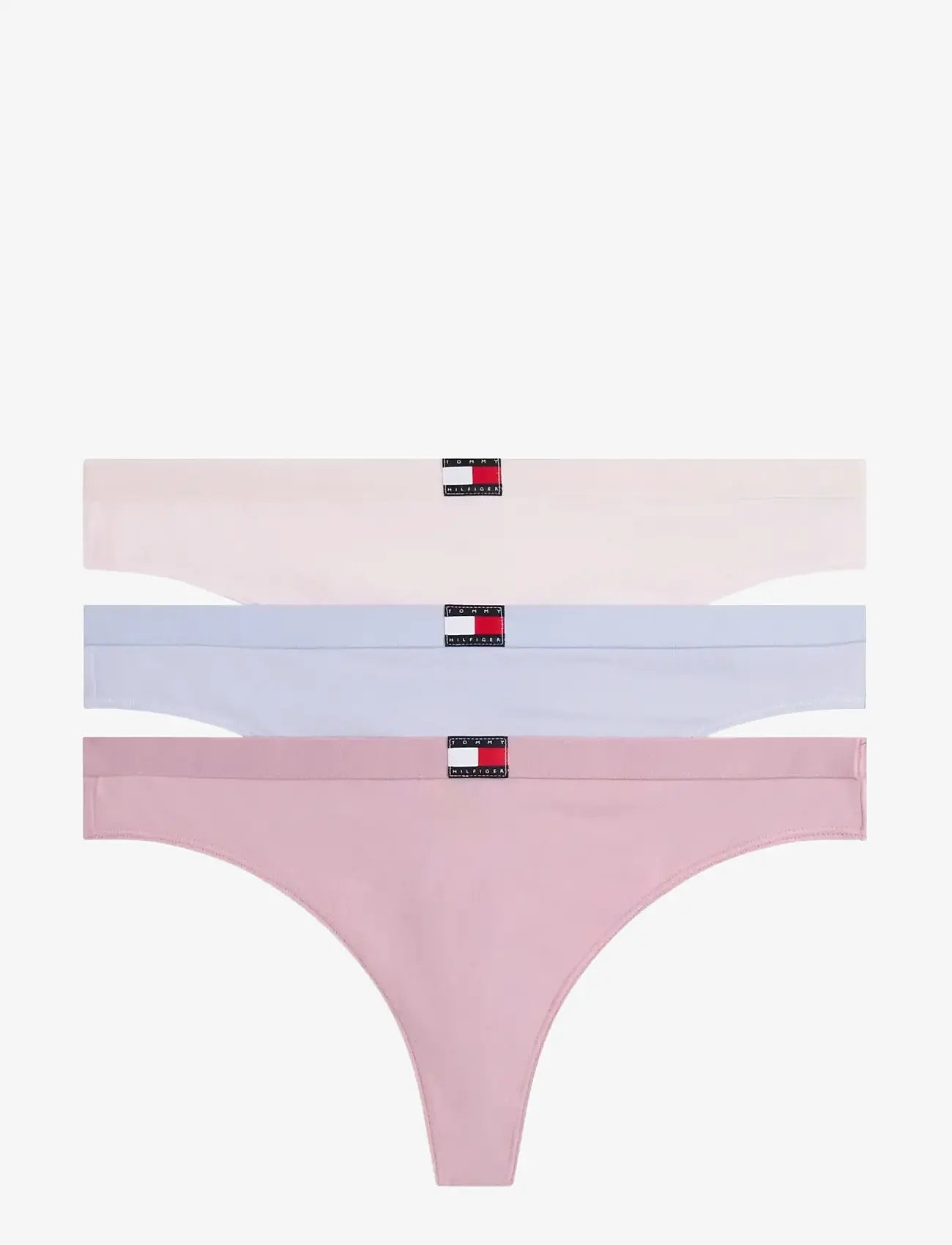 Tommy Hilfiger - 3 PACK THONG (EXT.SIZES) - stringtrusser - lilac/mystic orc/light pink - 1