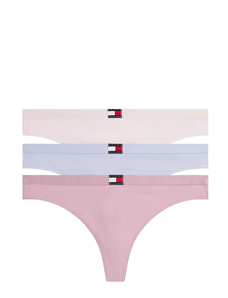 Tommy Hilfiger - 3 PACK THONG (EXT.SIZES) - stringtrusser - lilac/mystic orc/light pink - 1