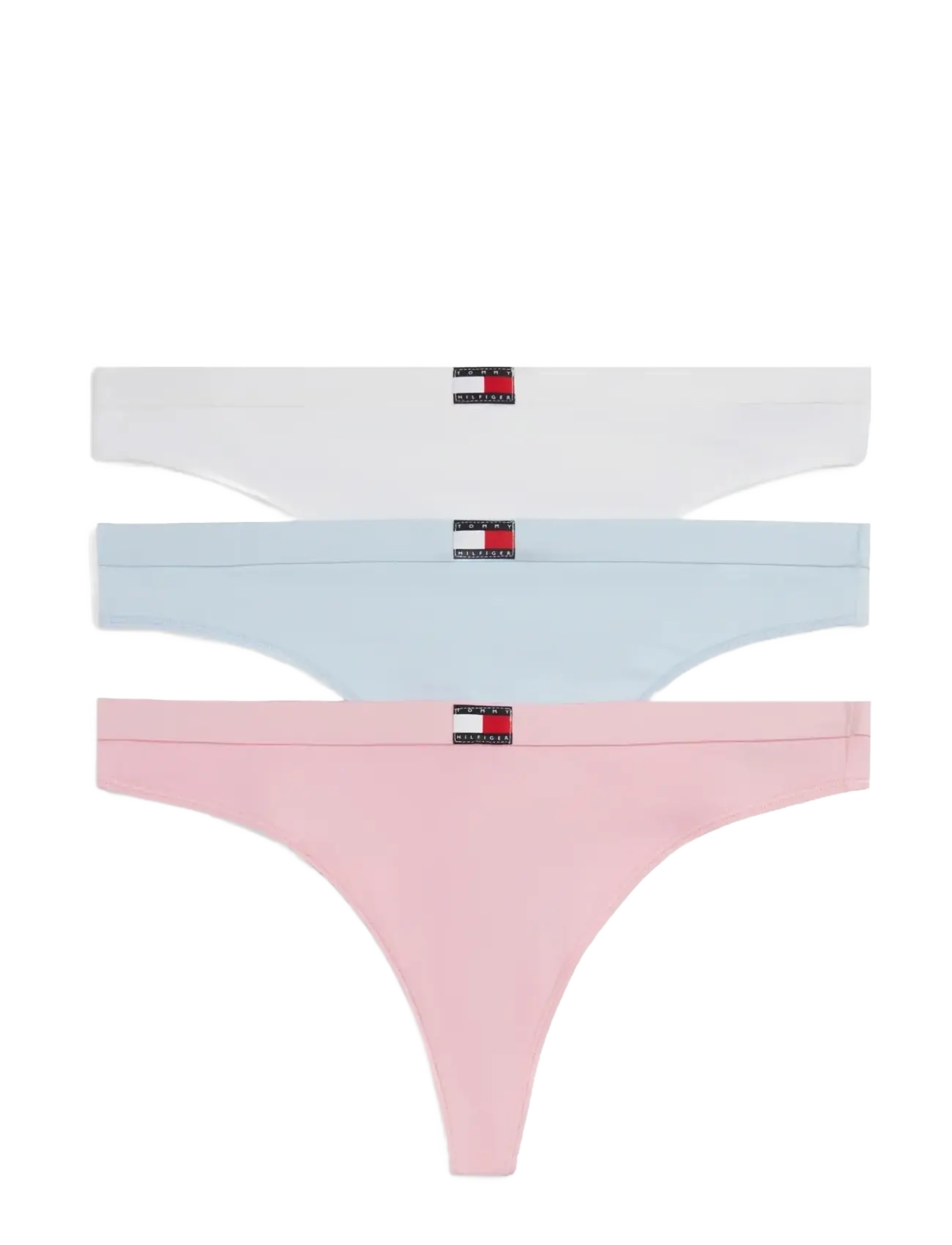 Tommy Hilfiger 3 PACK THONG - Bielizna - CLASSIC PINK KEEPSAKE BLUE WHITE / multi