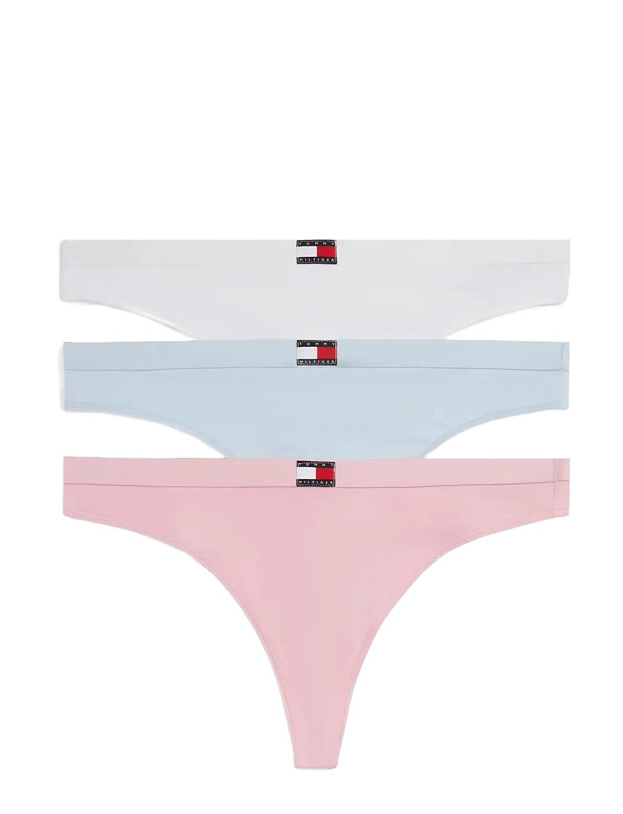 Tommy Hilfiger - 3 PACK THONG - tangas - classic pink keepsake blue white - 1