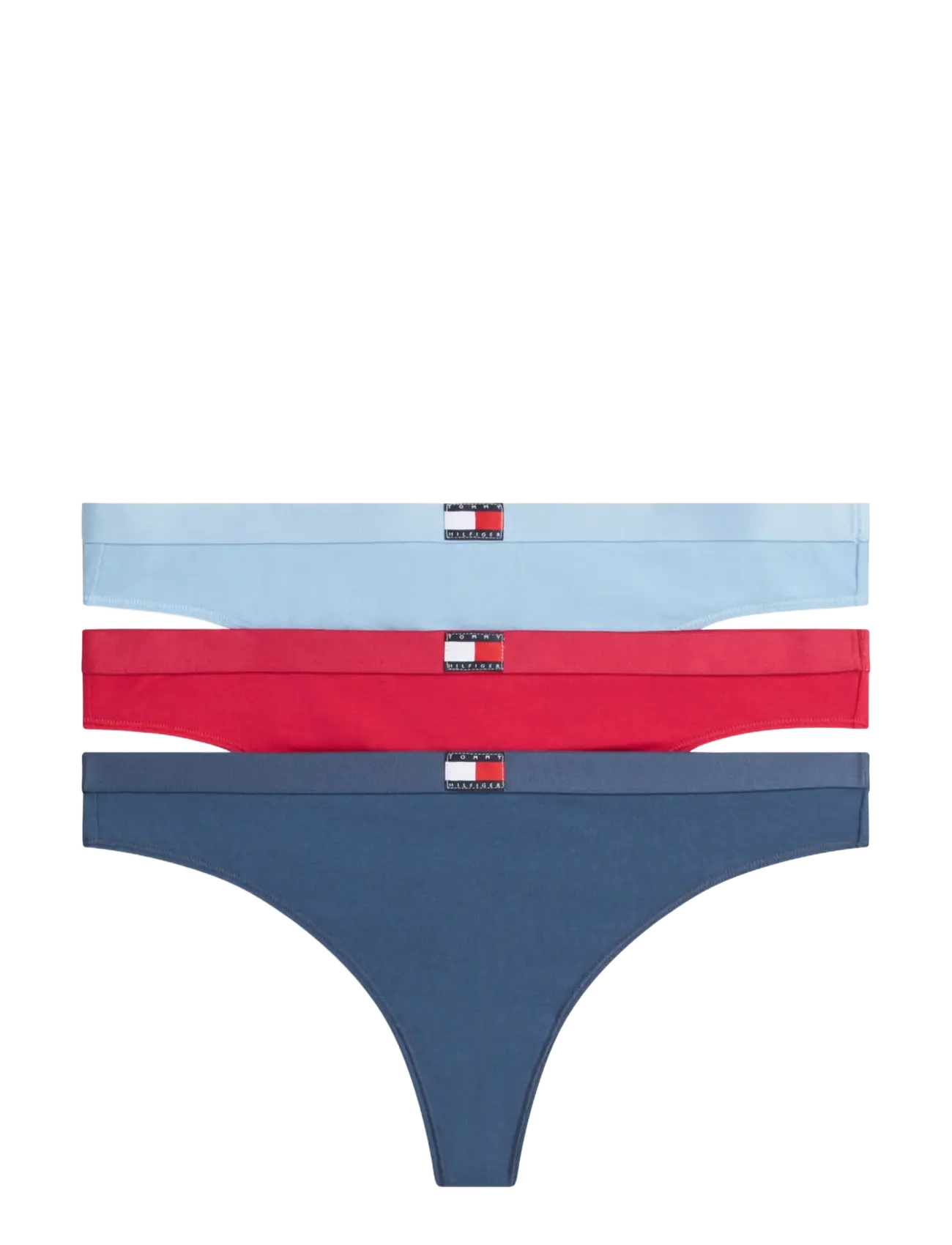 Tommy Hilfiger - 3 PACK THONG - stringtrosor - v pink l p blue a sea - 1