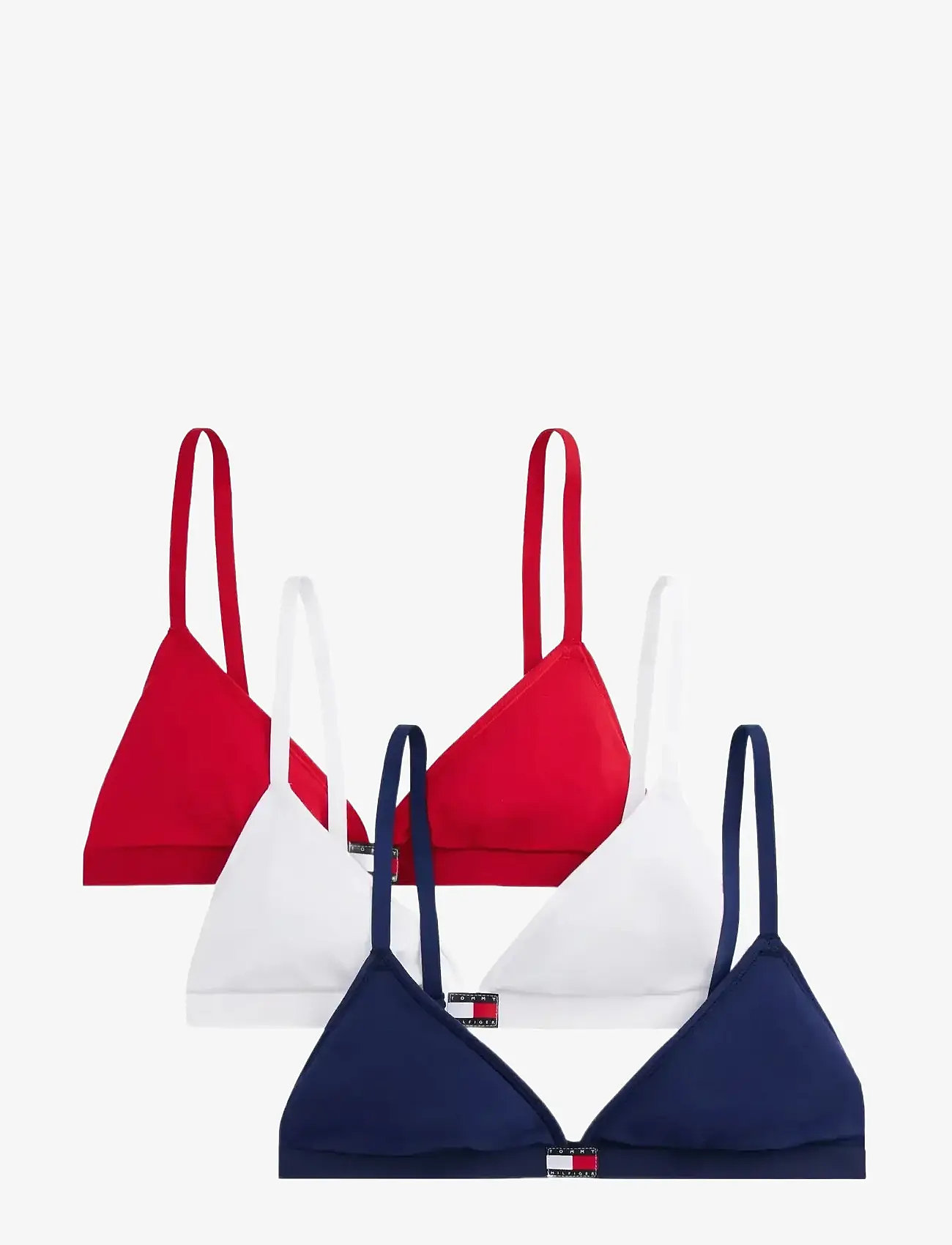 Tommy Hilfiger - 3 PACK TRIANGLE - bralette - white primary red preppy navy - 1