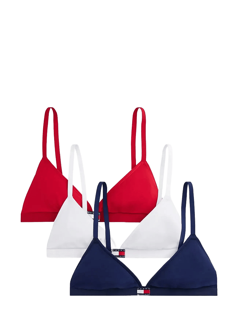 Tommy Hilfiger - 3 PACK TRIANGLE - bralette - white primary red preppy navy - 1
