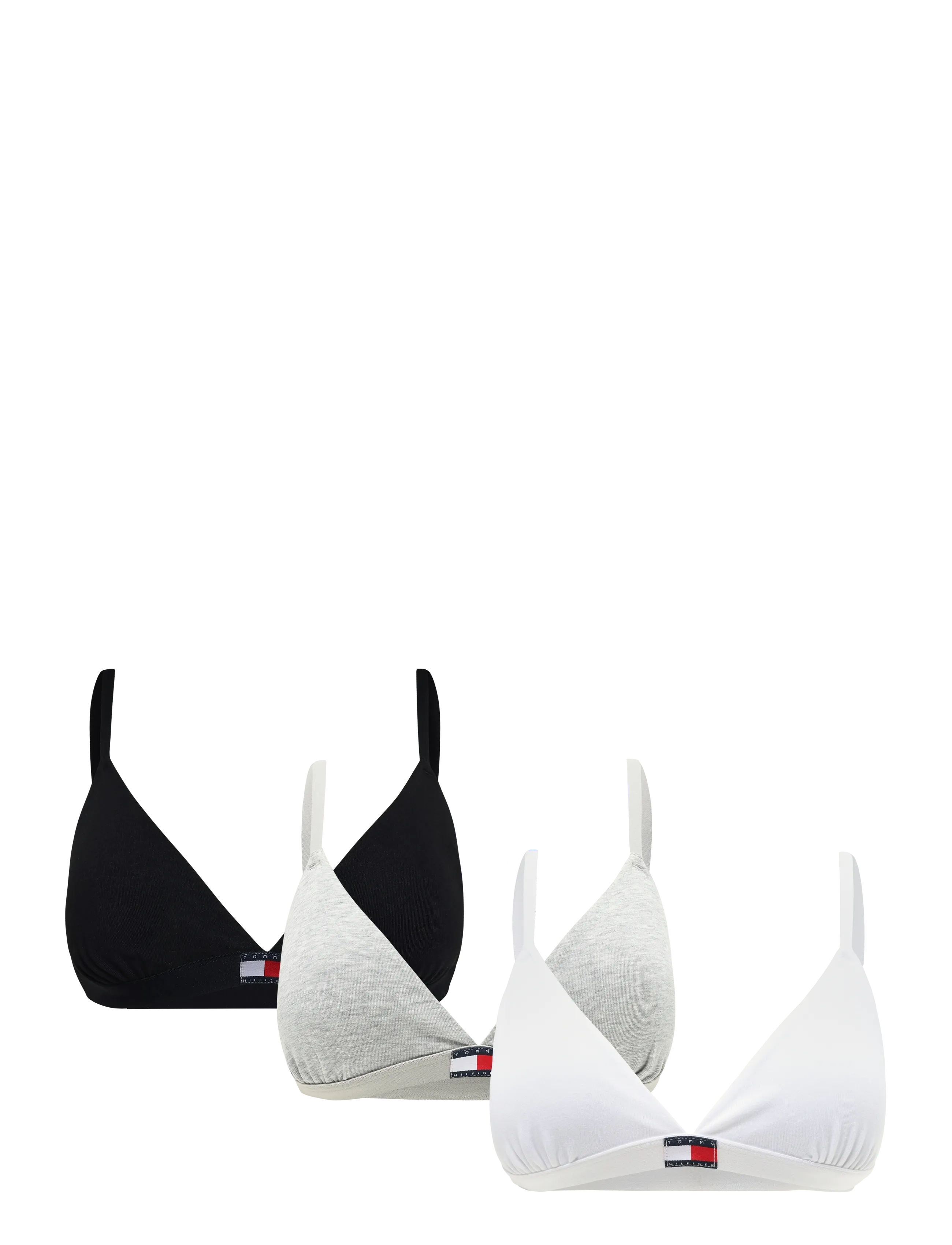 Tommy Hilfiger 3 PACK TRIANGLE - Underkläder - BLACK L G HTR WHITE / black