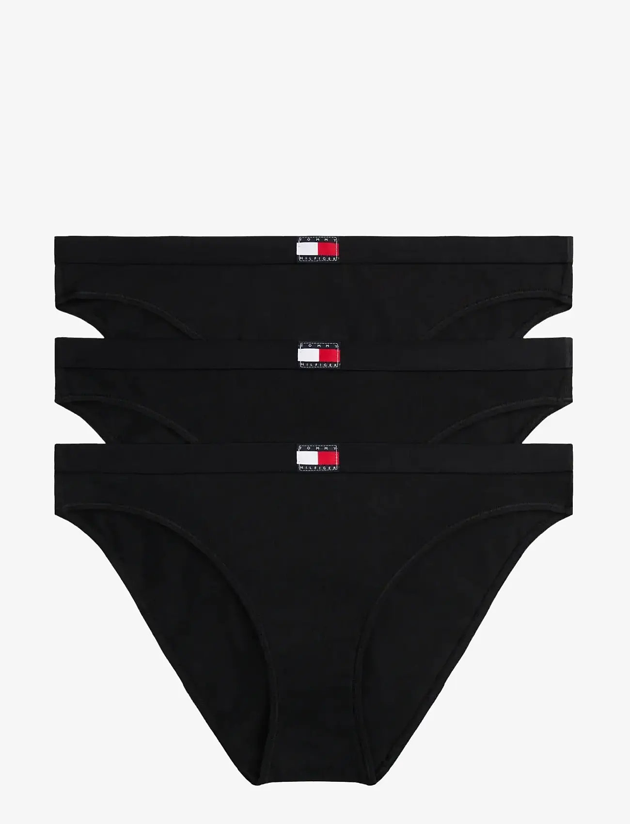 Tommy Hilfiger - 3 PACK BIKINI (EXT.SIZES) - culottes et slips - black black black - 1