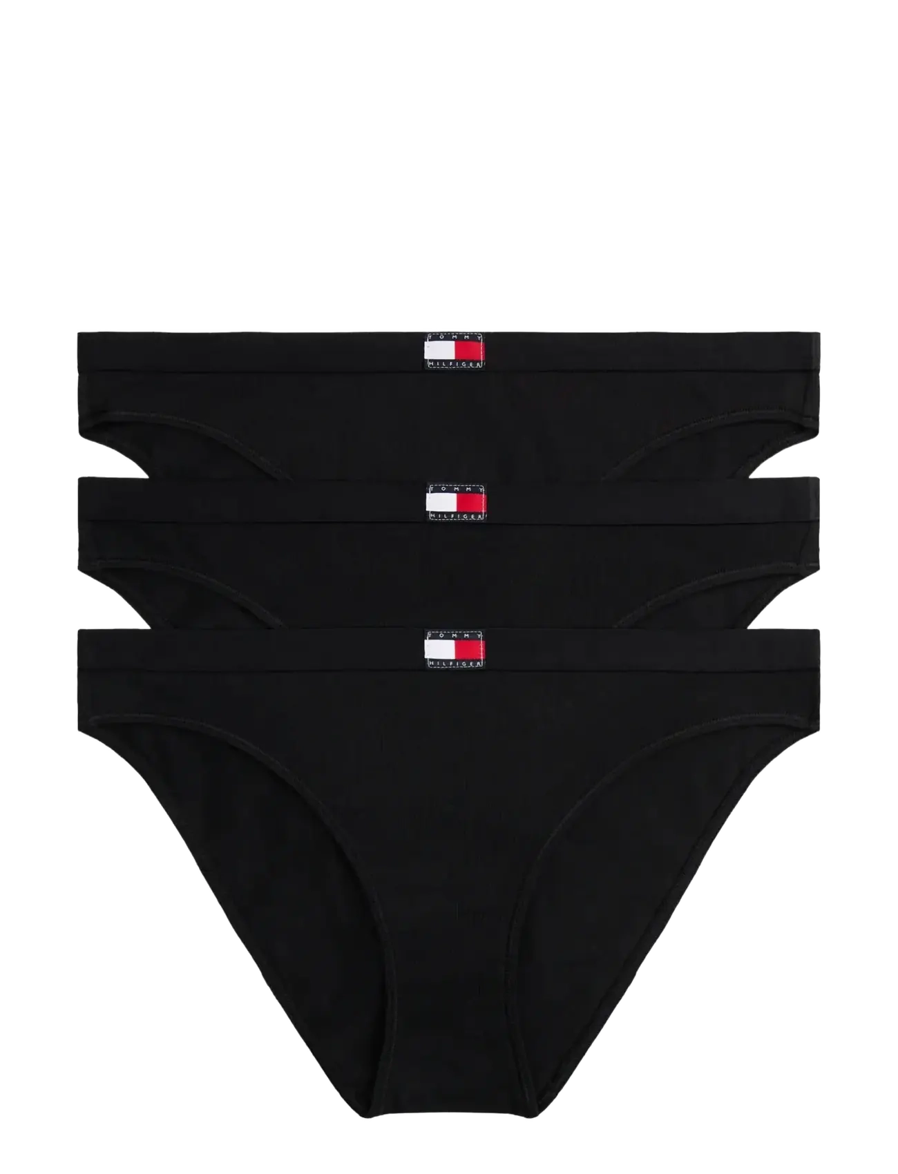 Tommy Hilfiger 3 PACK BIKINI (EXT.SIZES) - Tommy Hilfiger - BLACK BLACK BLACK / black