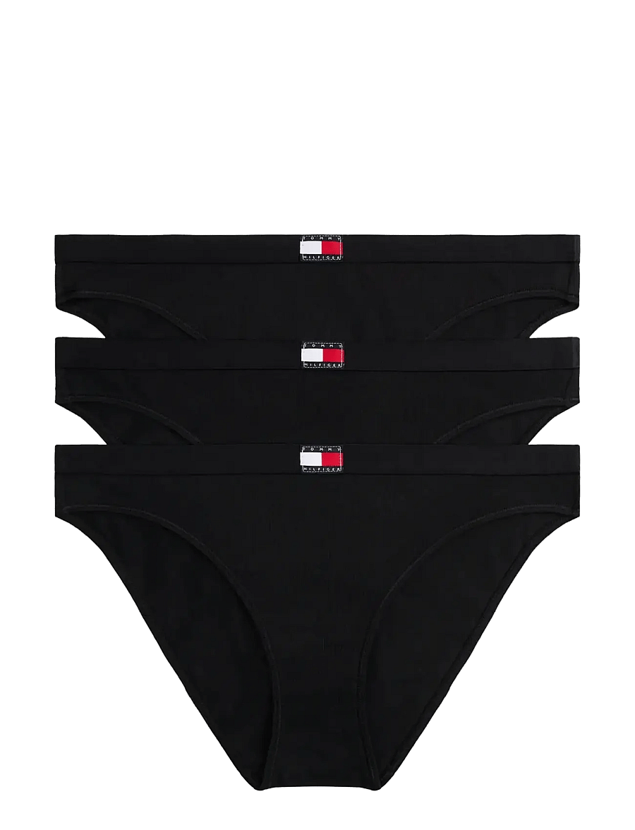 Tommy Hilfiger - 3 PACK BIKINI - slips - black black black - 1