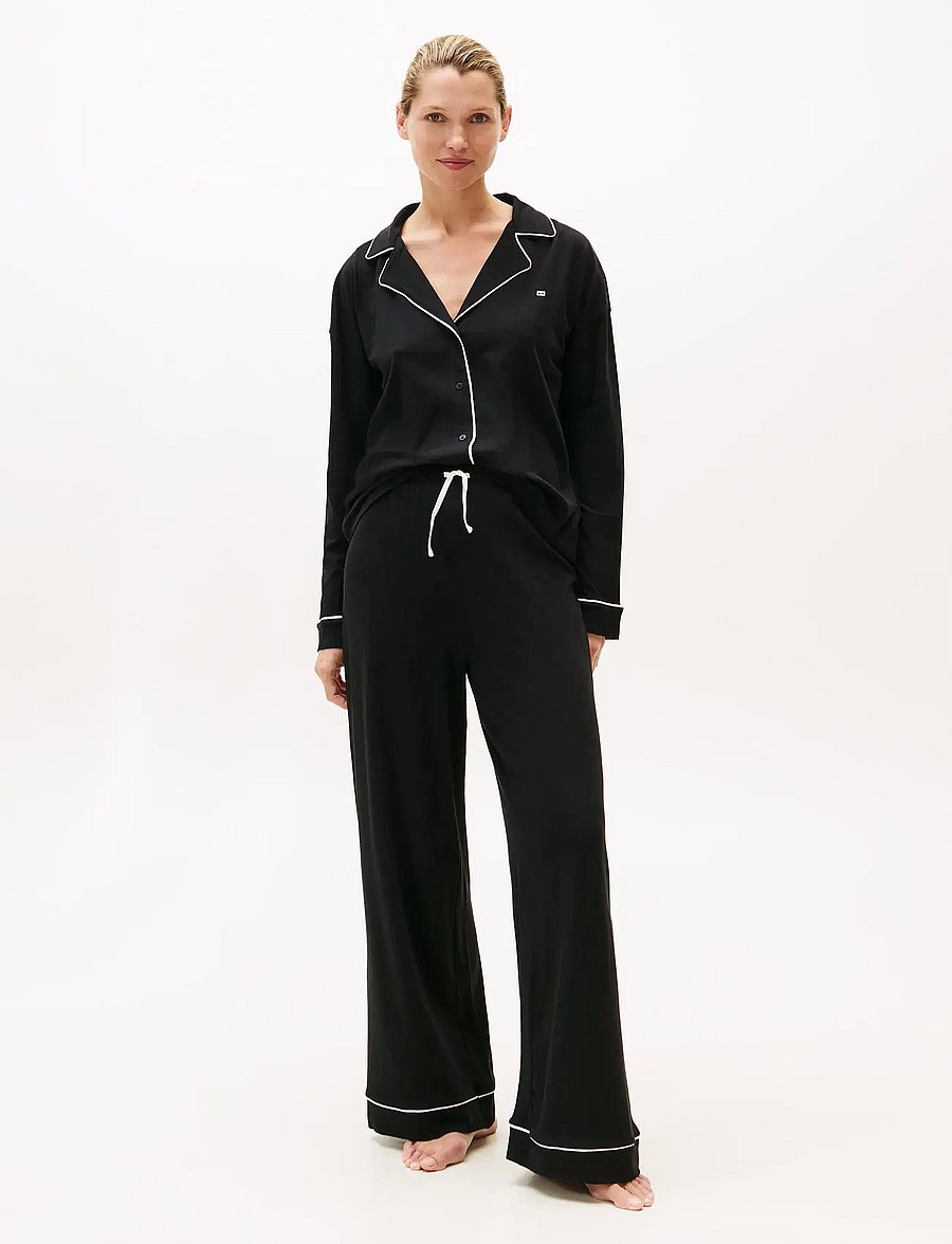 Tommy Hilfiger - LS SHIRT PANTS SET - pyjamas - black - 0