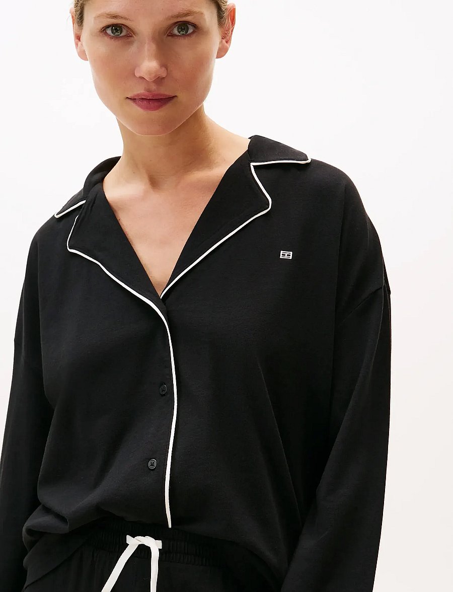Tommy Hilfiger - LS SHIRT PANTS SET - pyjamas - black - 3
