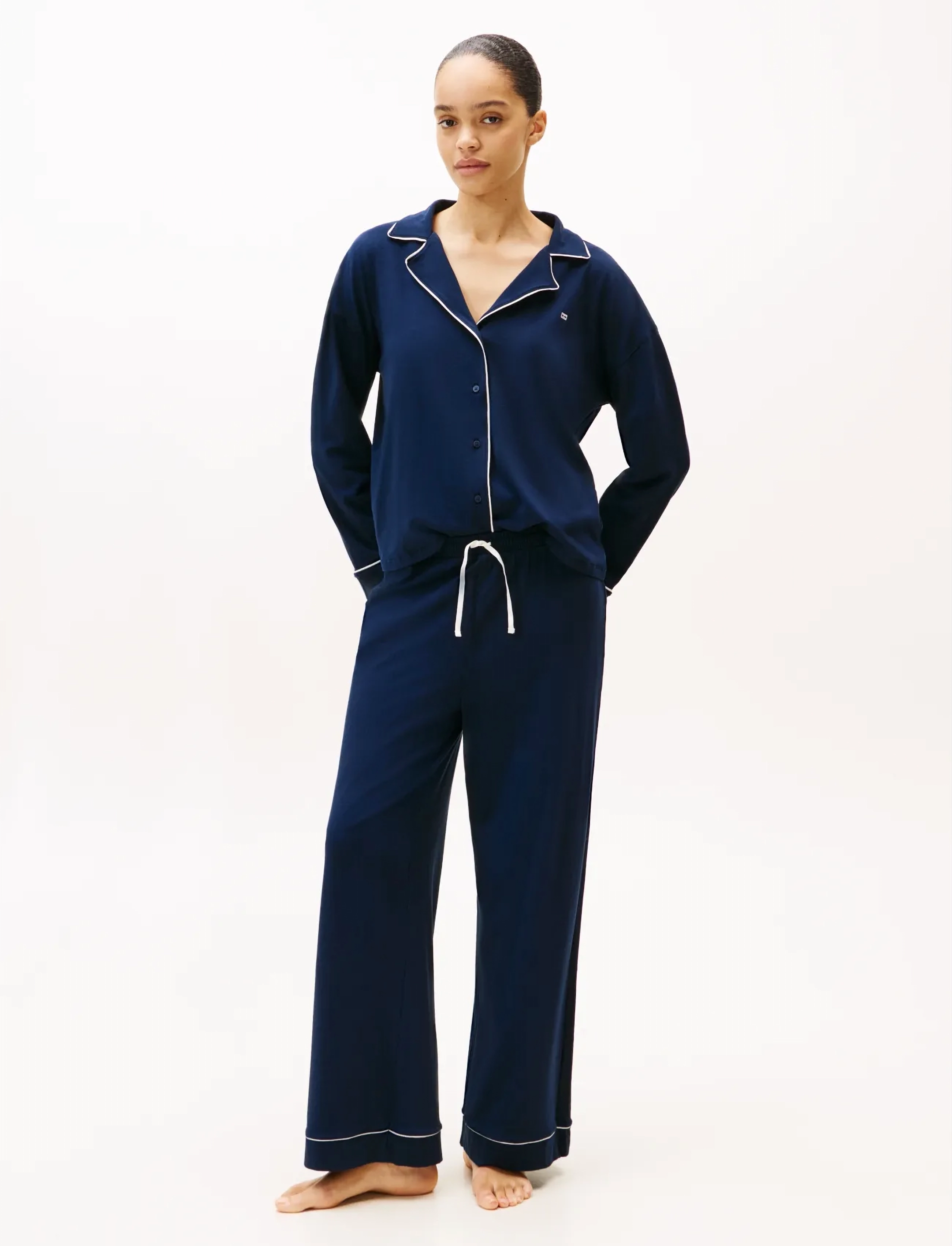 Tommy Hilfiger LS SHIRT PANTS SET - Tommy Hilfiger - DARK NIGHT NAVY / navy