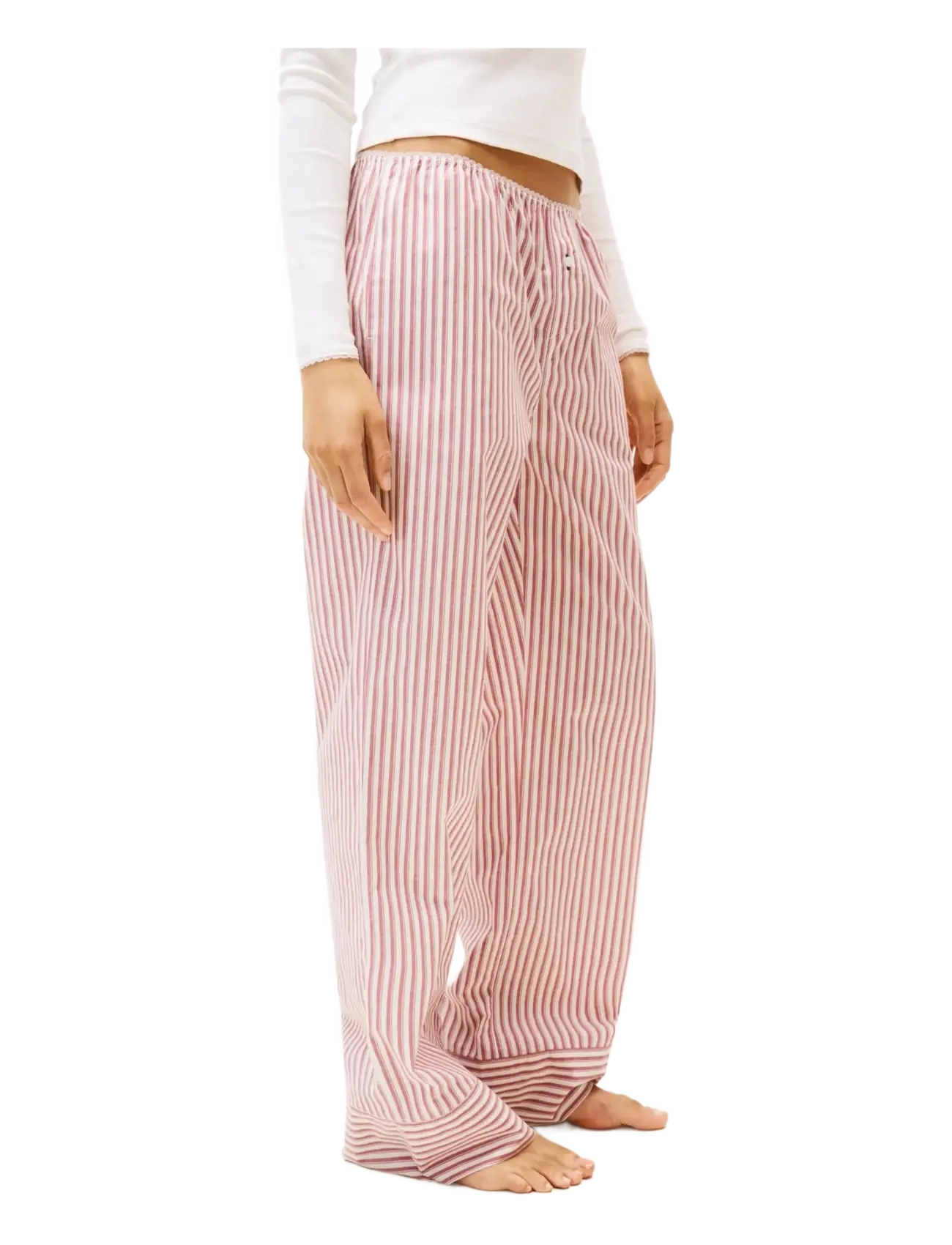 Tommy Hilfiger - LS TEE POINTELLE POPLIN PJ SET - pidžaamad - ecru pointelle/ blazer stp prim red - 2