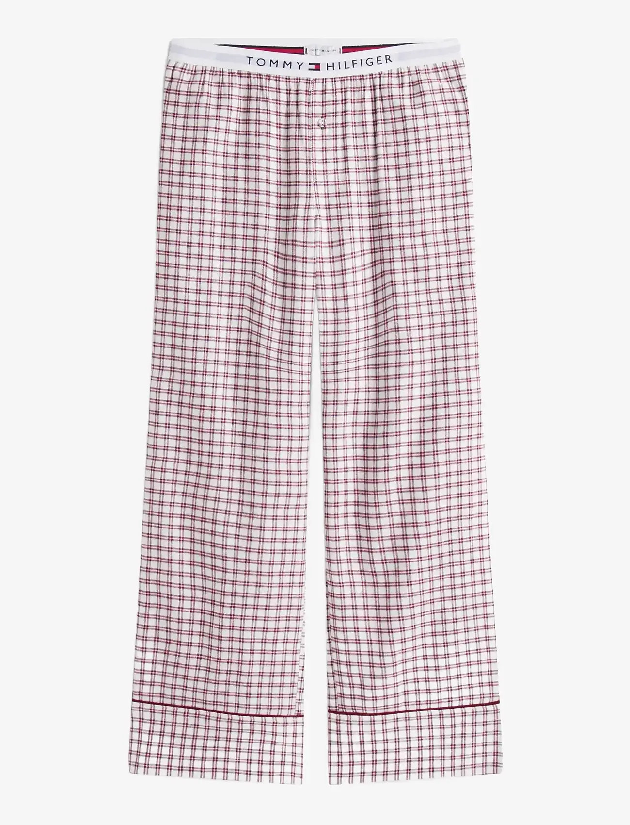 Tommy Hilfiger - PLAID PRT FLANNEL PANTS - weihnachts-pyjamas - mini plaid ivory silk - 1
