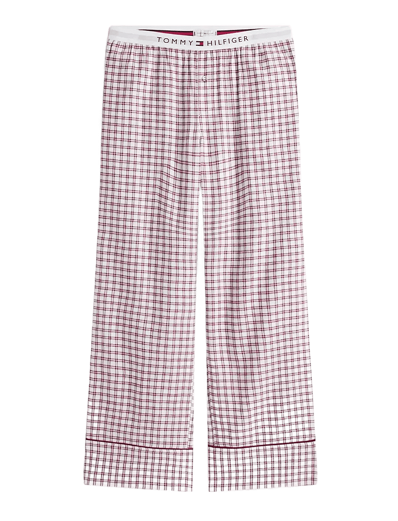 Tommy Hilfiger - PLAID PRT FLANNEL PANTS - julepyjamas - mini plaid ivory silk - 1