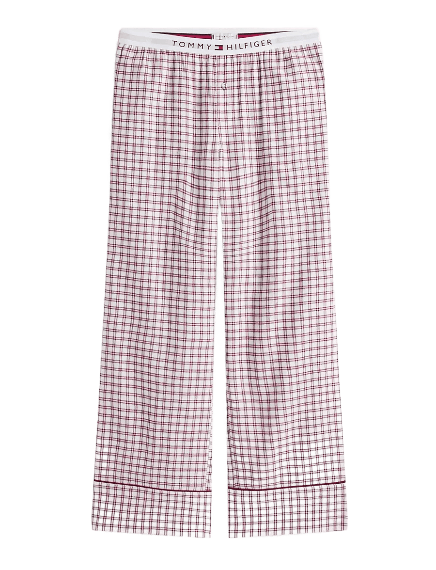 Tommy Hilfiger - PLAID PRT FLANNEL PANTS - pidžaamapüksid - mini plaid ivory silk - 1