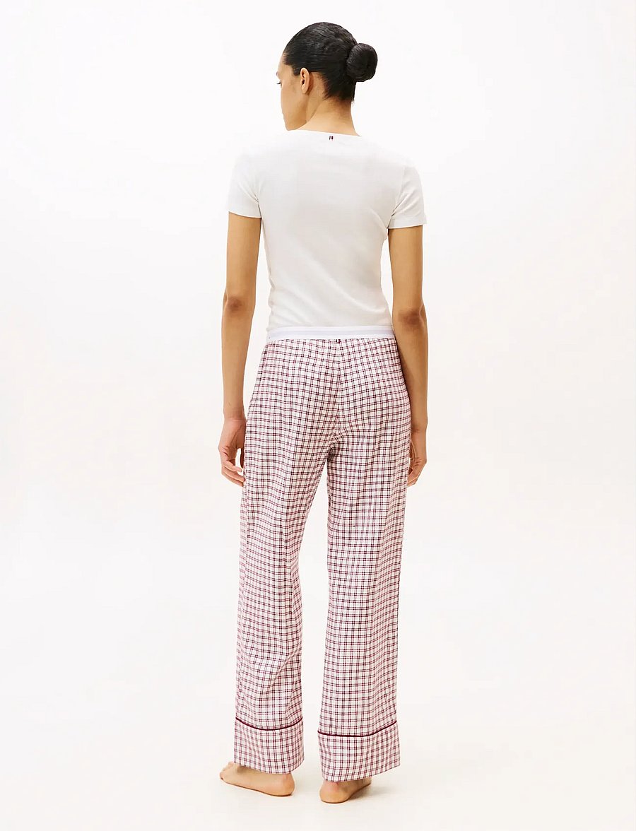 Tommy Hilfiger - PLAID PRT FLANNEL PANTS - pidžaamapüksid - mini plaid ivory silk - 2