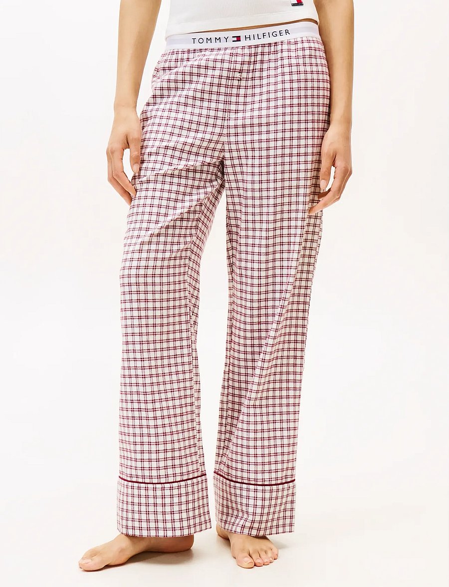 Tommy Hilfiger - PLAID PRT FLANNEL PANTS - pidžaamapüksid - mini plaid ivory silk - 4