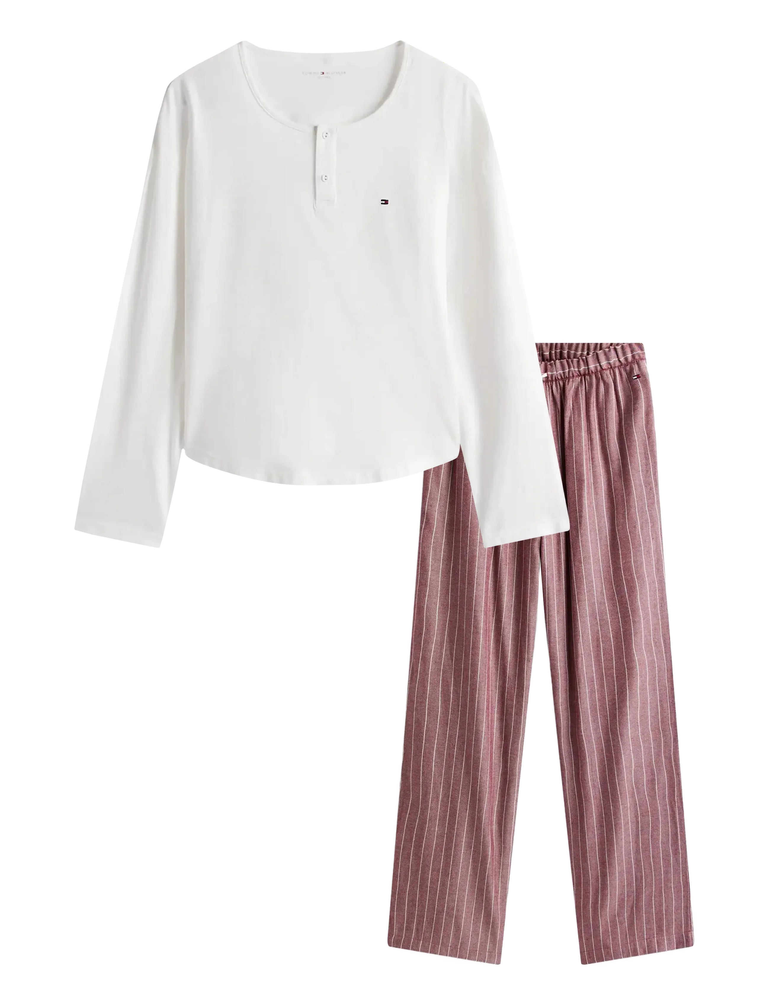 TOMMY HILFIGER Gift Ls Tee Flnl Set W.Hausschuhe Patterned - S - Damen