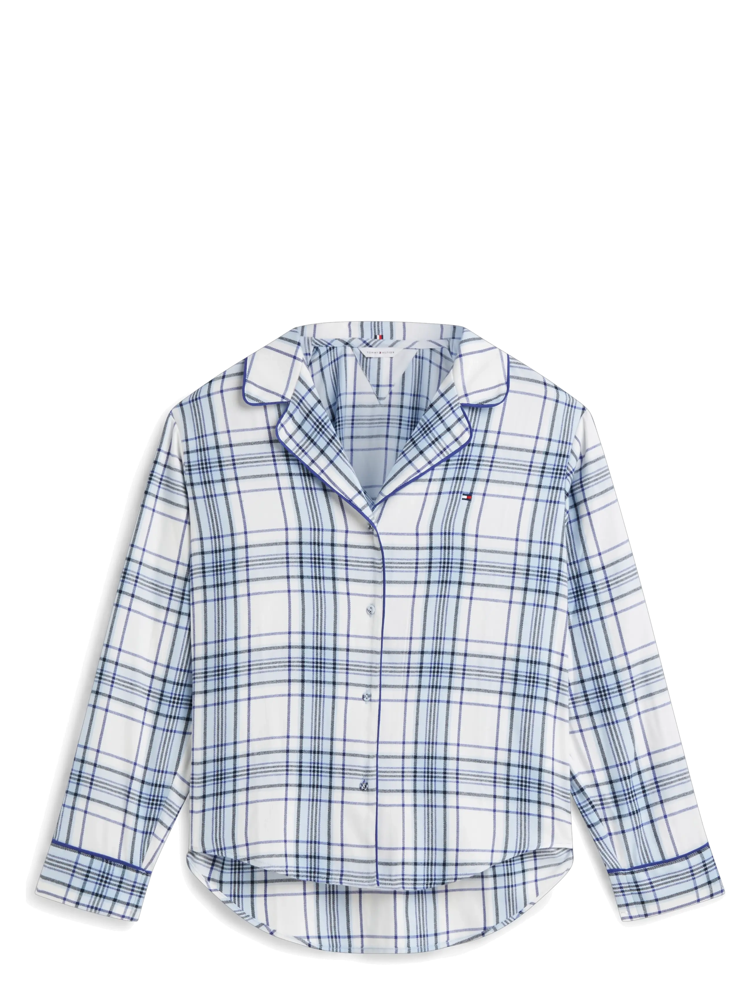 Tommy Hilfiger - GIFT LS FLNL SHIRT SET SLIPPERS - pyjamas - city check sky blue - 3