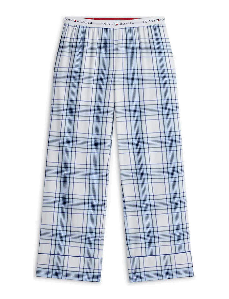 Tommy Hilfiger - GIFT LS FLNL SHIRT SET SLIPPERS - pyjamas - city check sky blue - 4