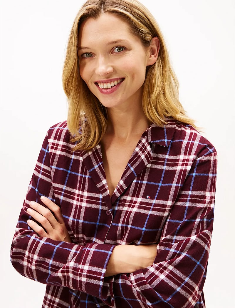 Tommy Hilfiger - LS FLNL SHIRT PJ PANTS SET - pidžaamad - tartan reiker burgundy - 3