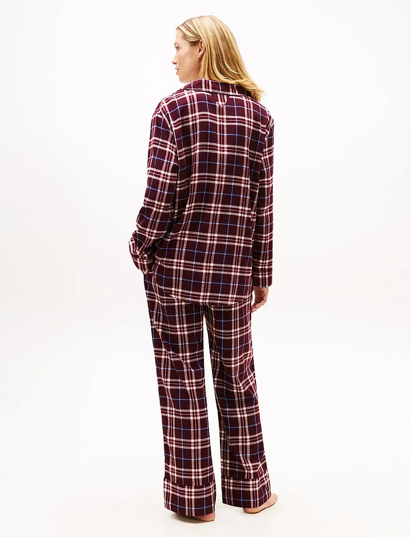 Tommy Hilfiger - LS FLNL SHIRT PJ PANTS SET - pidžaamad - tartan reiker burgundy - 5