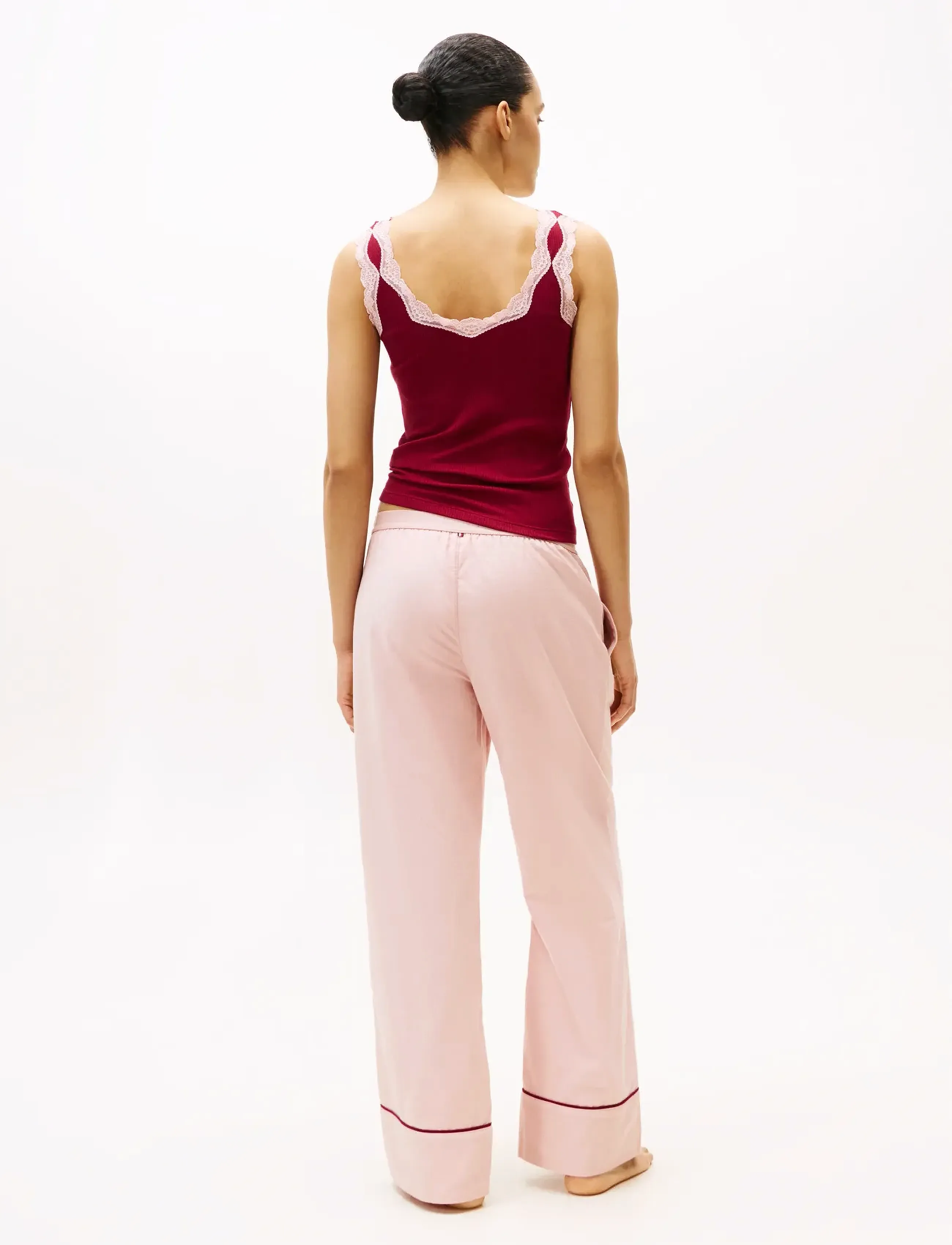 Tommy Hilfiger - SOLID FLANNEL PANTS - hosen - foggy pink - 2