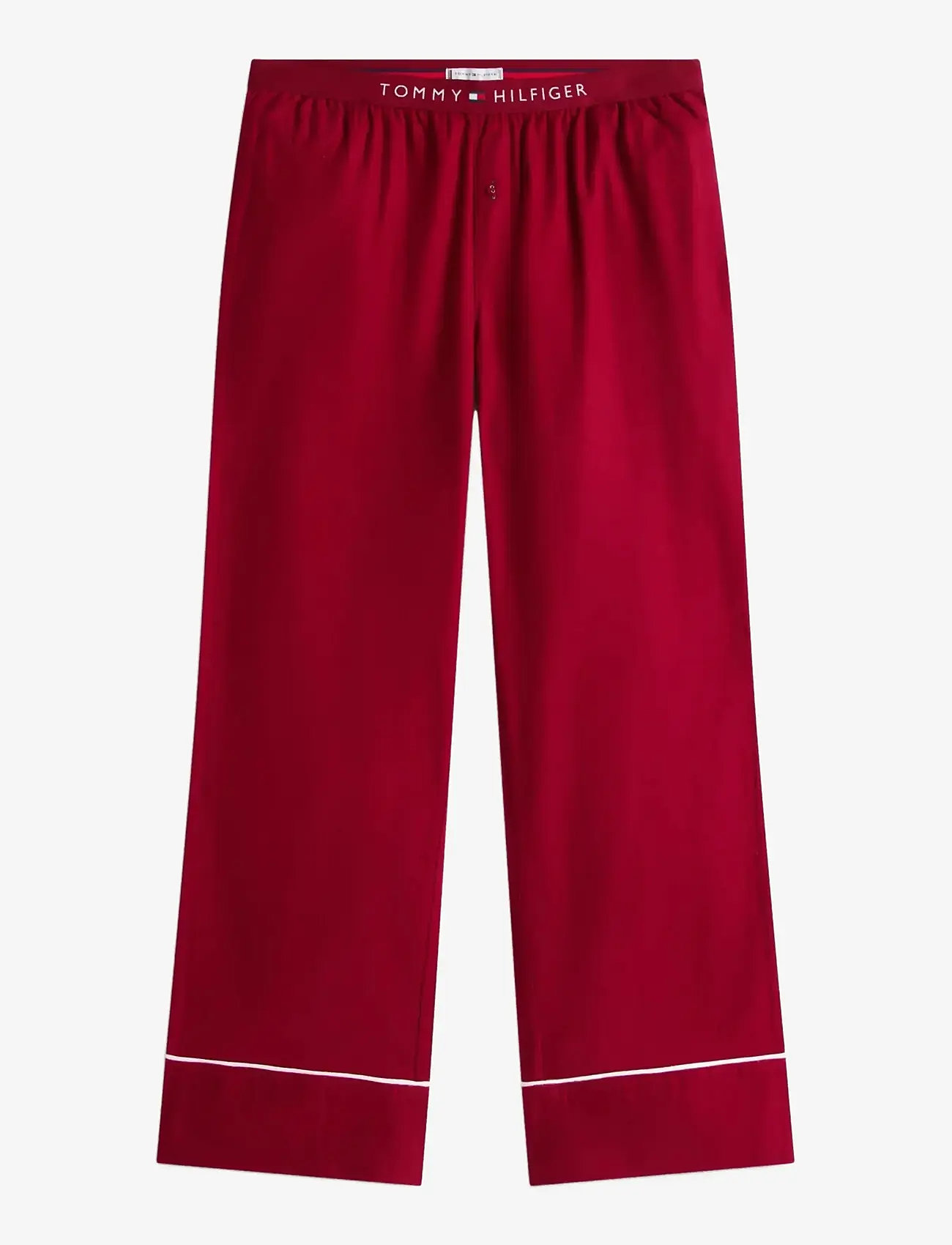 Tommy Hilfiger - SOLID FLANNEL PANTS - christmas pyjamas - rouge - 1