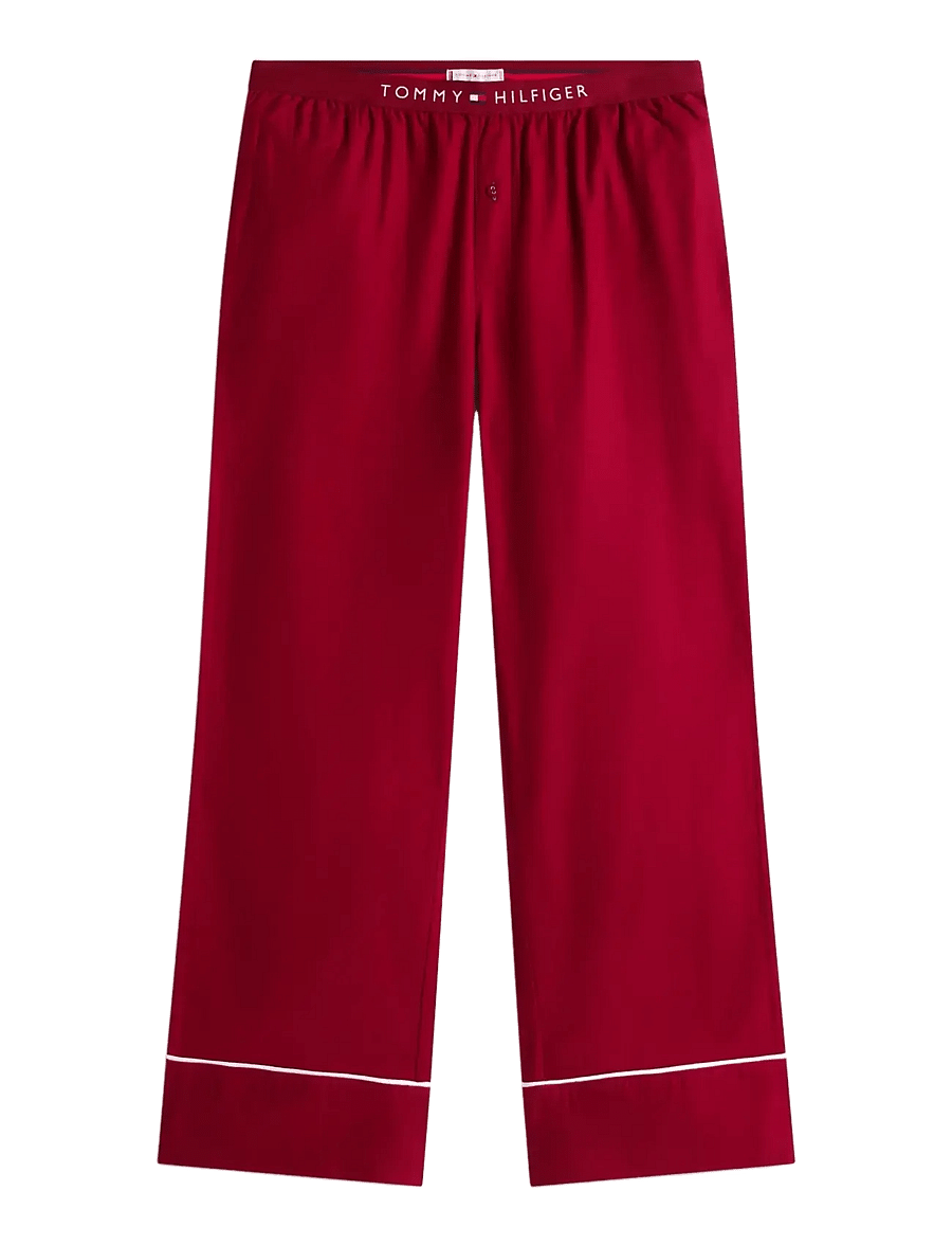 Tommy Hilfiger - SOLID FLANNEL PANTS - pyjamahousut - rouge - 1