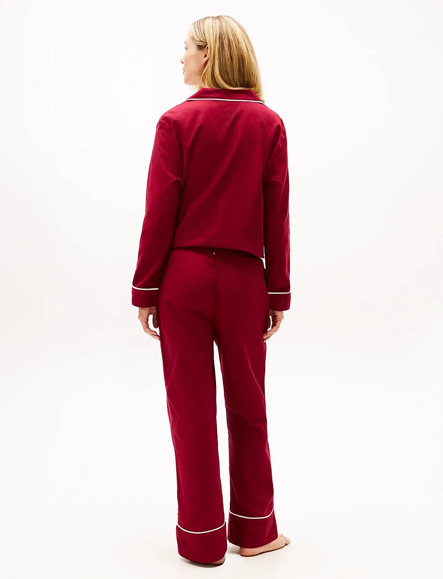 Tommy Hilfiger - SOLID FLANNEL PANTS - pyjamahousut - rouge - 2