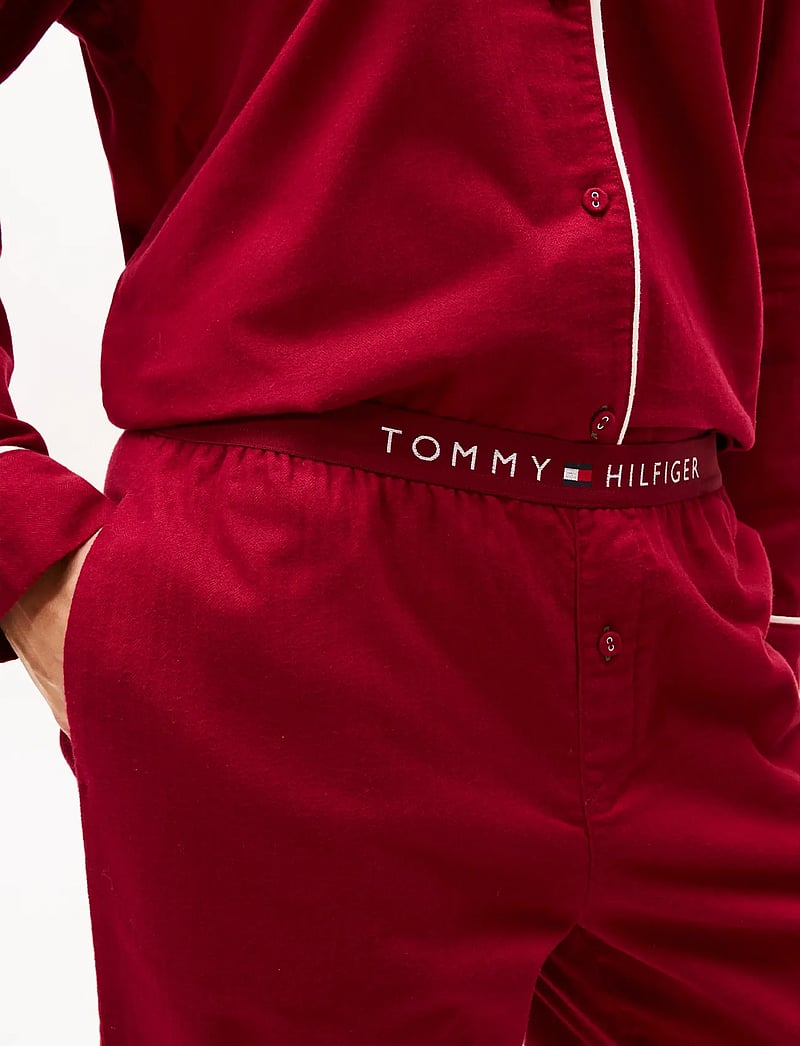 Tommy Hilfiger - SOLID FLANNEL PANTS - christmas pyjamas - rouge - 4