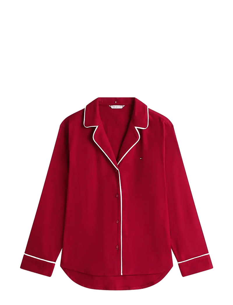 Tommy Hilfiger - SOLID LS FLANNEL SHIRT - oberteile - rouge - 1