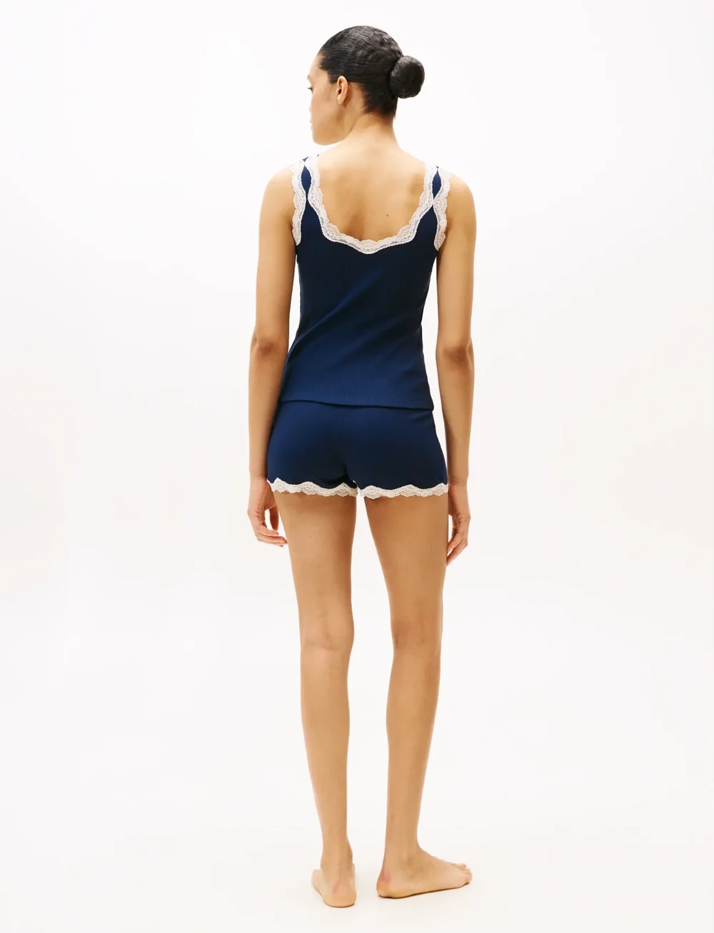 Tommy Hilfiger - LACE CAMI SHORT PJ SET - pyjamas - dark night navy - 4