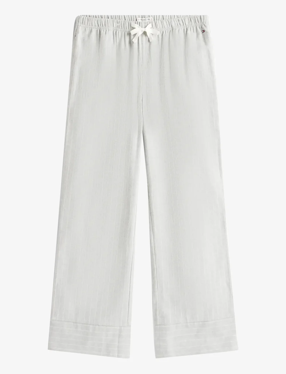 Tommy Hilfiger - LS STRIPE FLNL SHIRT PJ SET - pyjamas - thin stripe light grey - 2