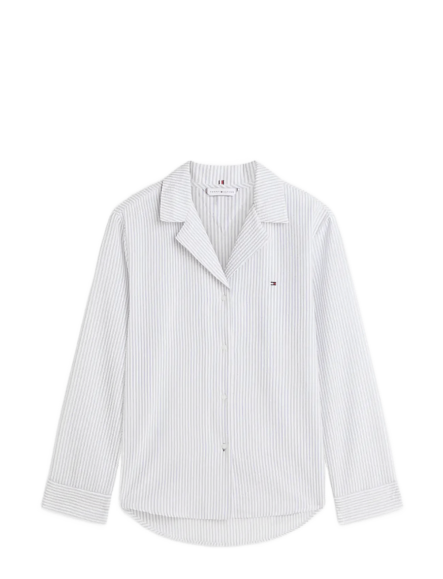 Tommy Hilfiger - LS SEERSUCKER SHIRT - långärmade skjortor - ithaca brisk blue - 1