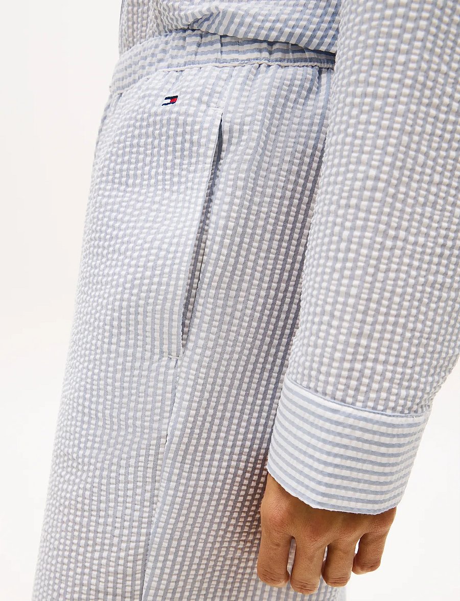 Tommy Hilfiger - SEERSUCKER PANTS - natbukser - ithaca brisk blue - 4