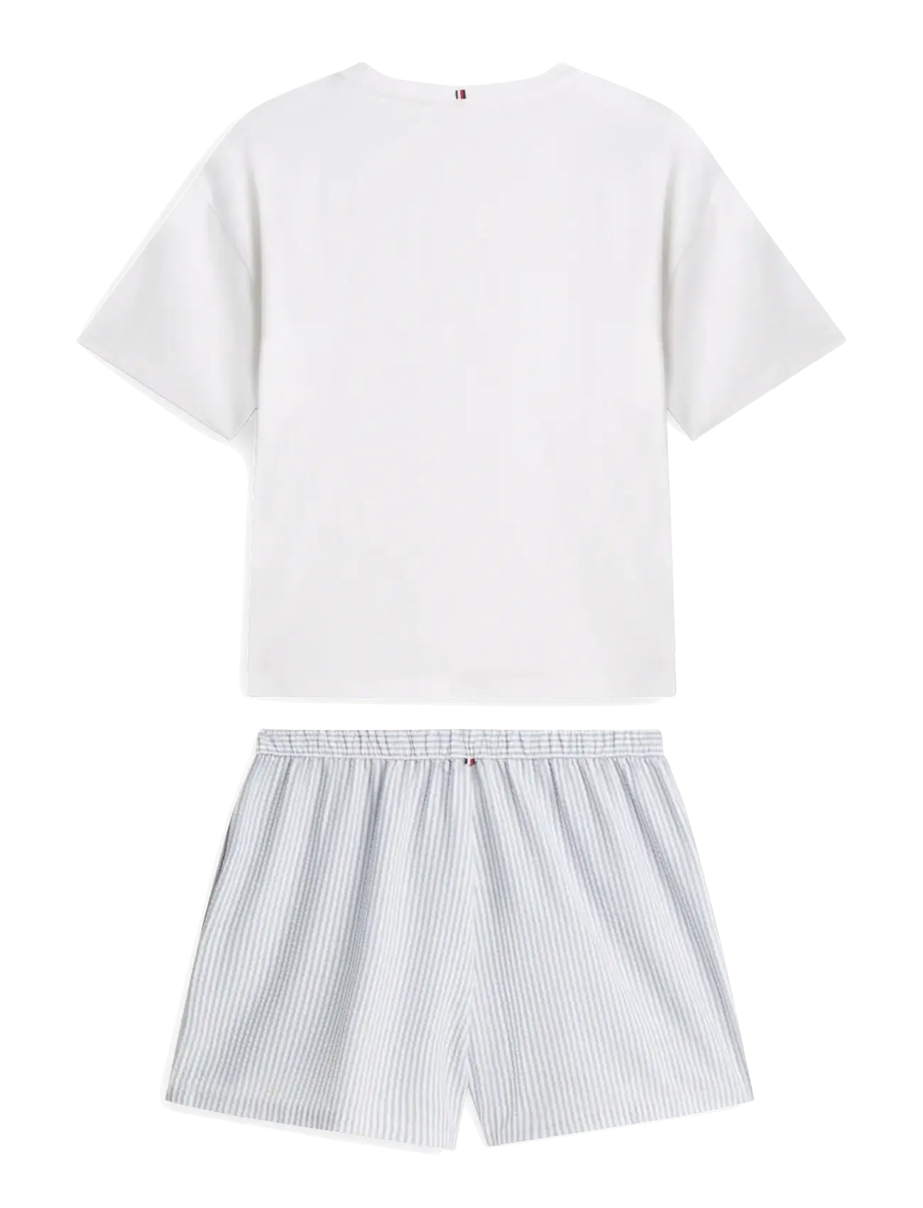 Tommy Hilfiger - JERSEY TEE SEERSUCKER SHORT SET - pyjamas - white   ithaca brisk blue - 2