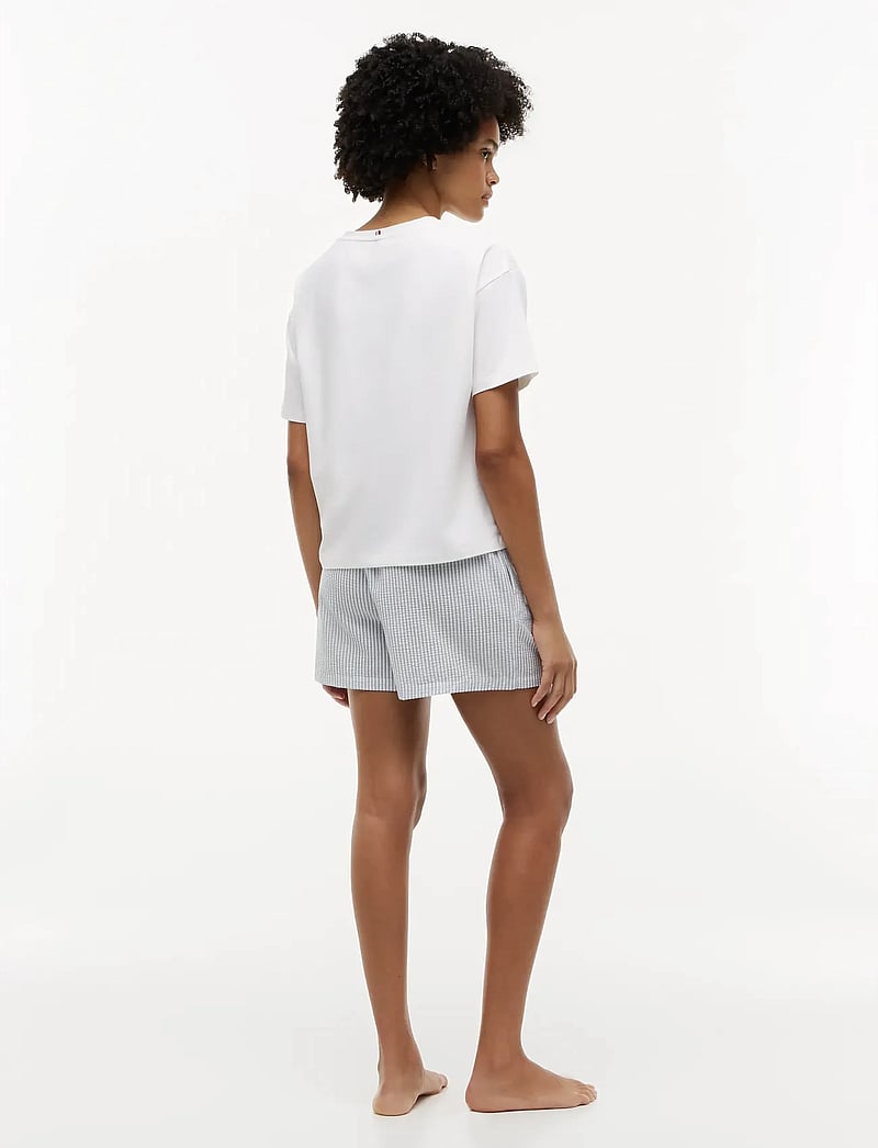 Tommy Hilfiger - JERSEY TEE SEERSUCKER SHORT SET - pyjamas - white ithaca brisk blue - 4