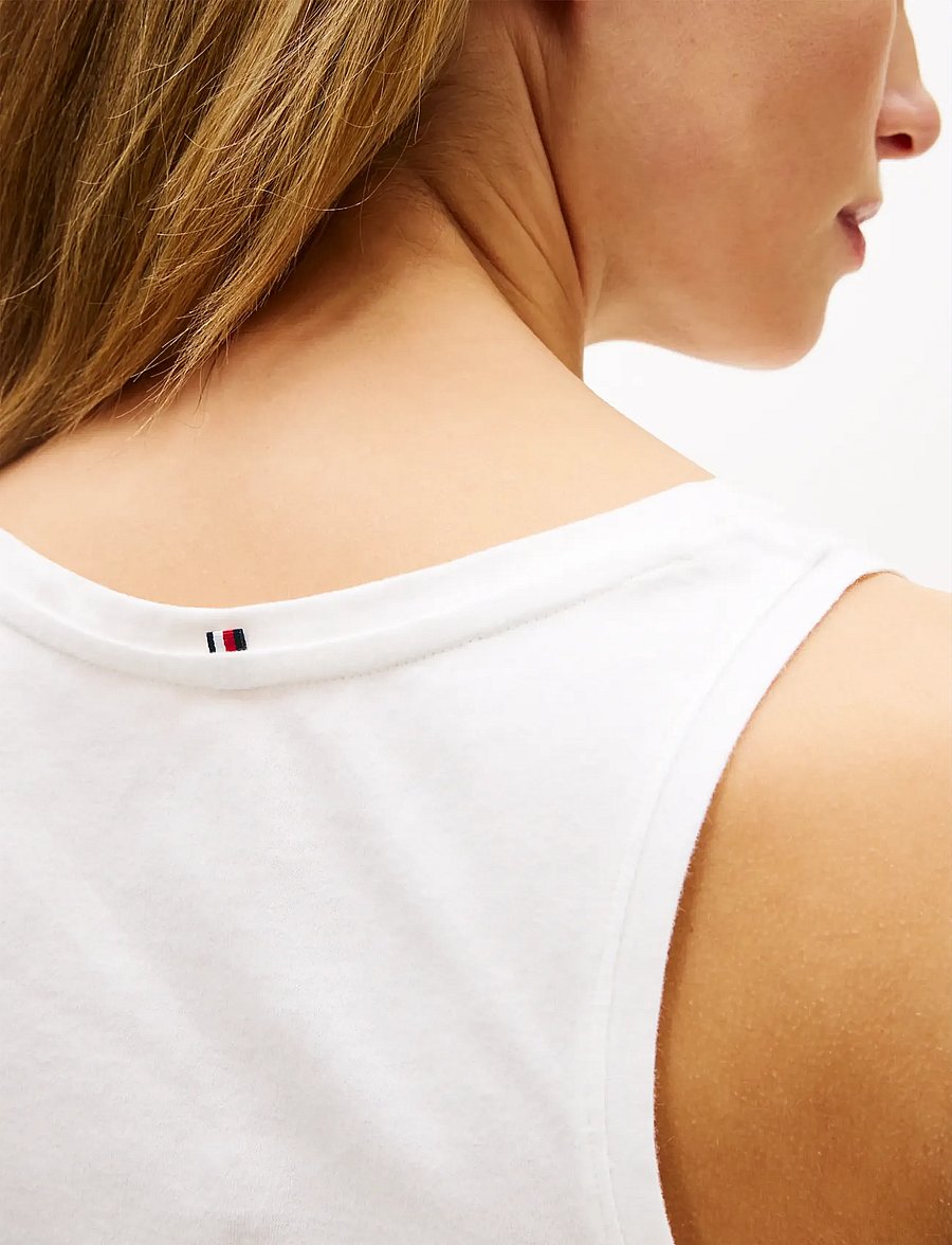 Tommy Hilfiger - JERSEY TANK TOP - topid - ecru - 4