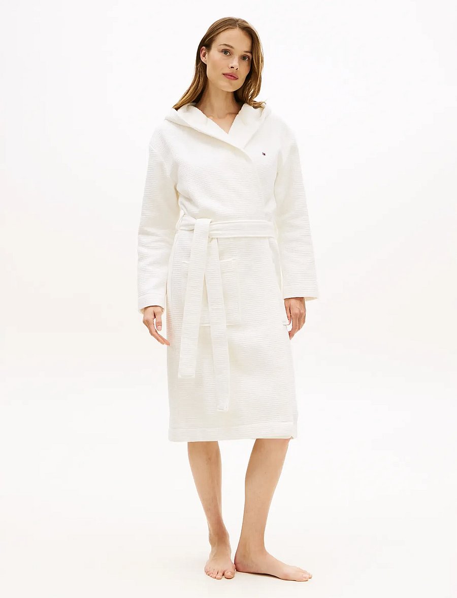 Tommy Hilfiger - WAFFLE ROBE - ecru - 0