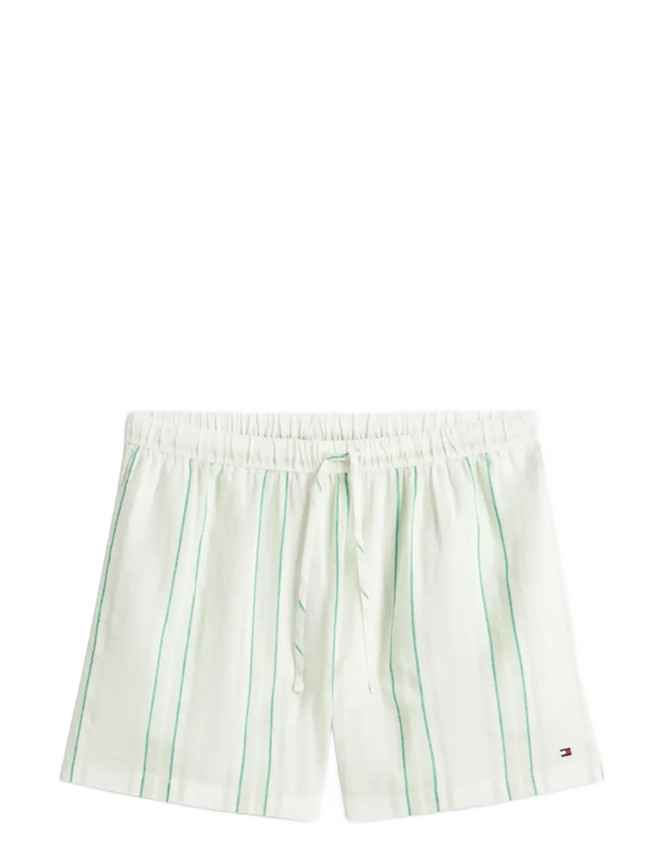 Tommy Hilfiger - SS SHIRT LINEN PJ SHORTS SET - pyjamas - tennis court stripe green - 4