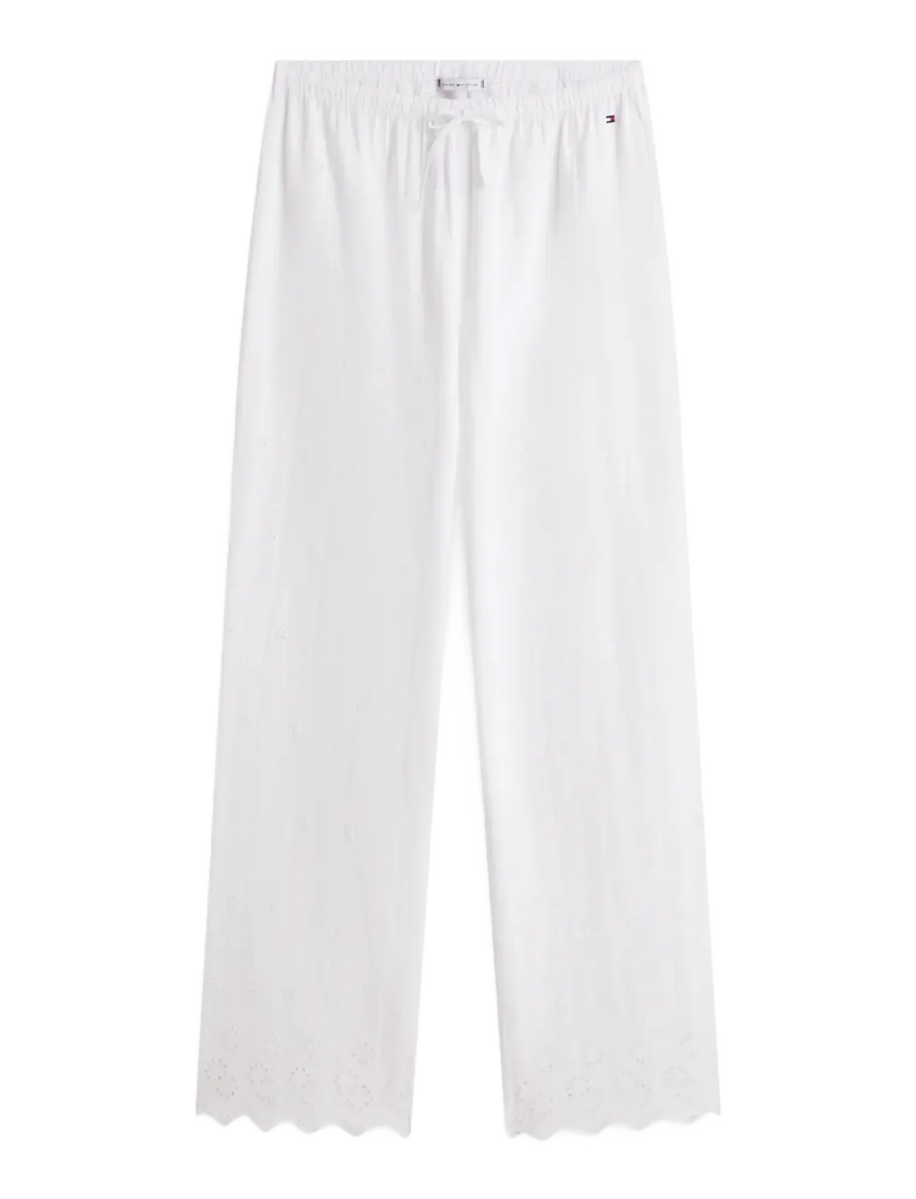 Tommy Hilfiger EMBROIDERY PANTS - Apatinės dalies apranga - WHITE / white