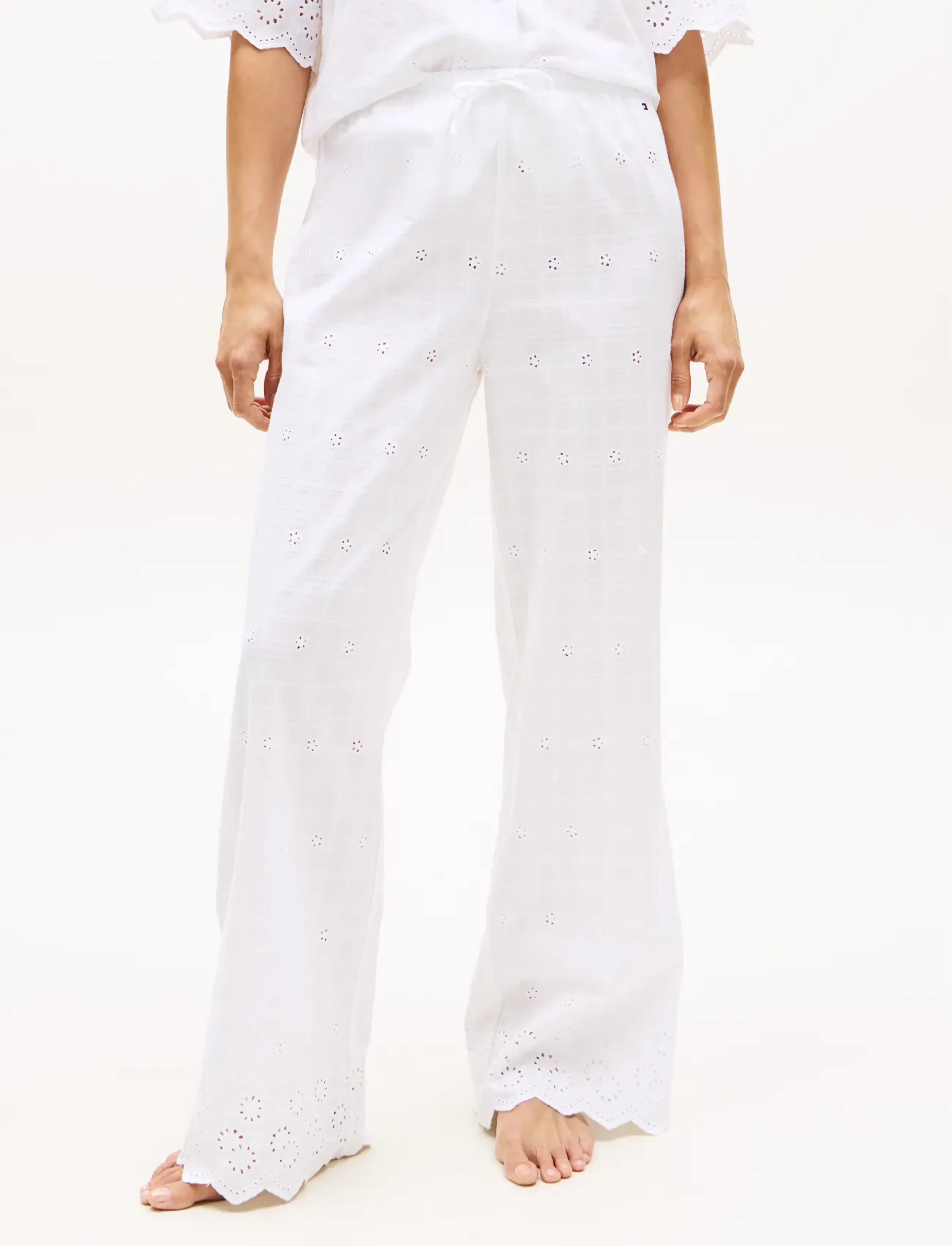 Tommy Hilfiger - EMBROIDERY PANTS - white - 0